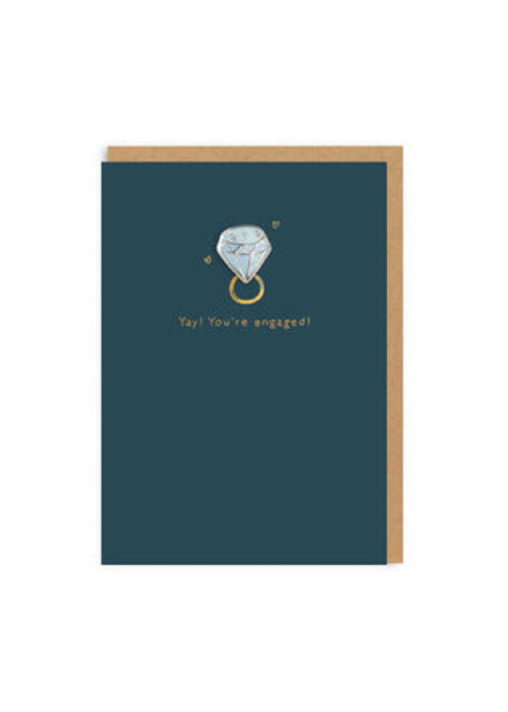 Ohh Deer Diamond Engagement Enamel Pin Greeting Card