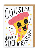 Ohh Deer Cousin, Have A Slice Birthday! Greeting Card