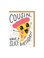 Ohh Deer Cousin, Have A Slice Birthday! Greeting Card