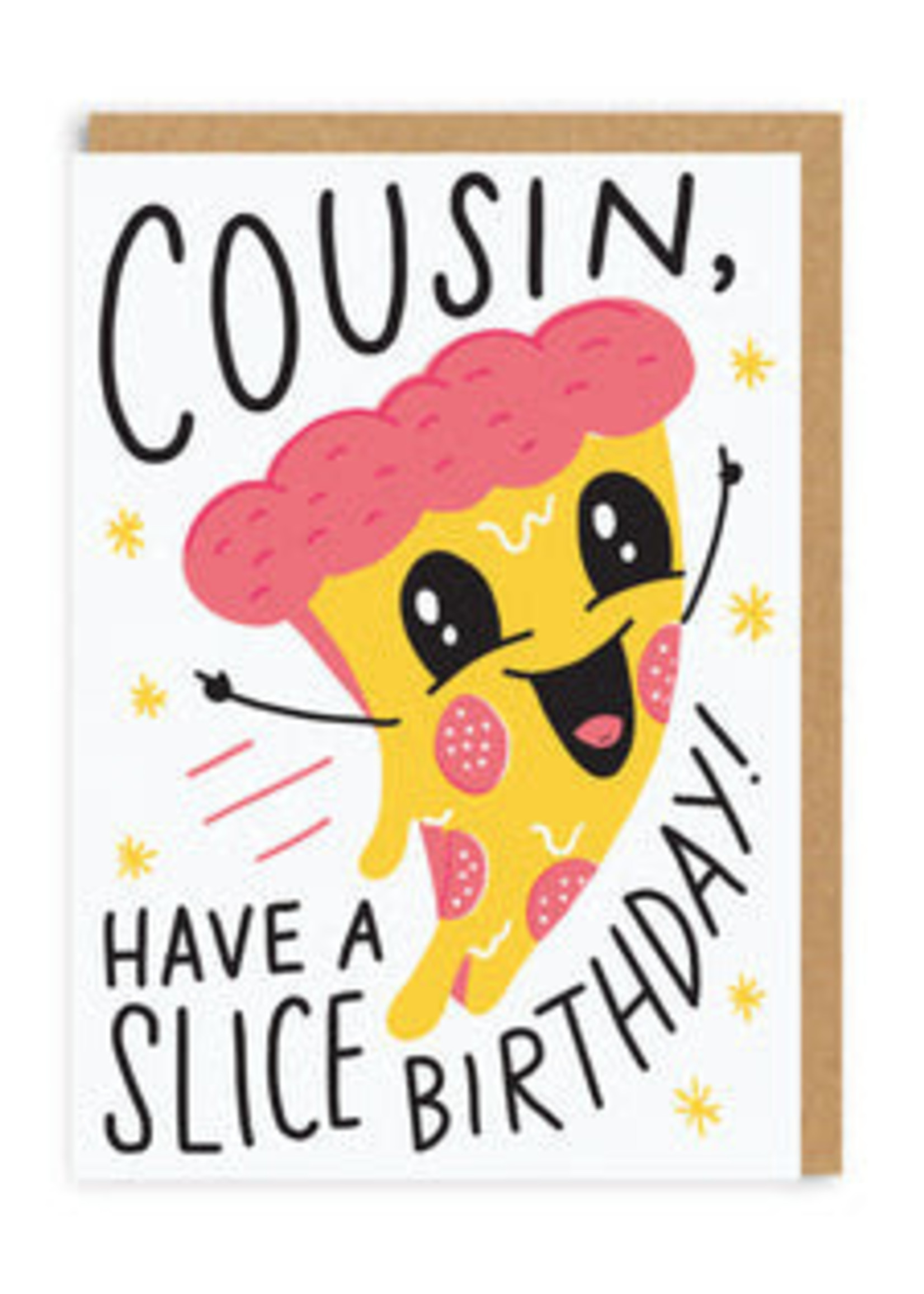 Ohh Deer Cousin, Have A Slice Birthday! Greeting Card