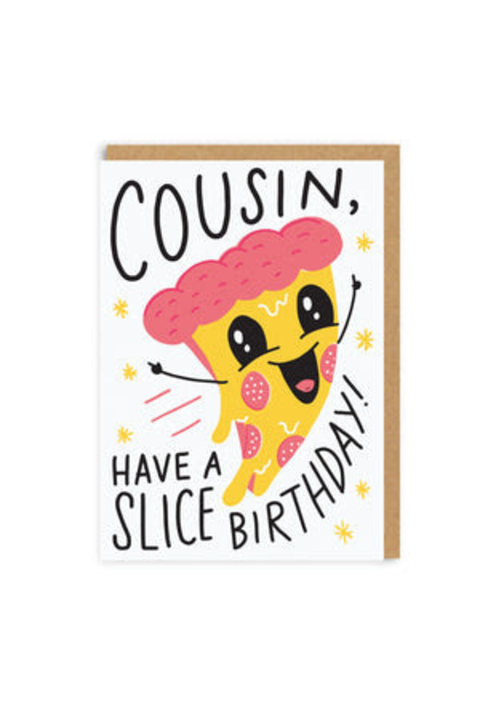 Ohh Deer Cousin, Have A Slice Birthday! Greeting Card
