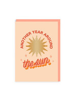 Ohh Deer Another Year Around The Sun Greeting Card