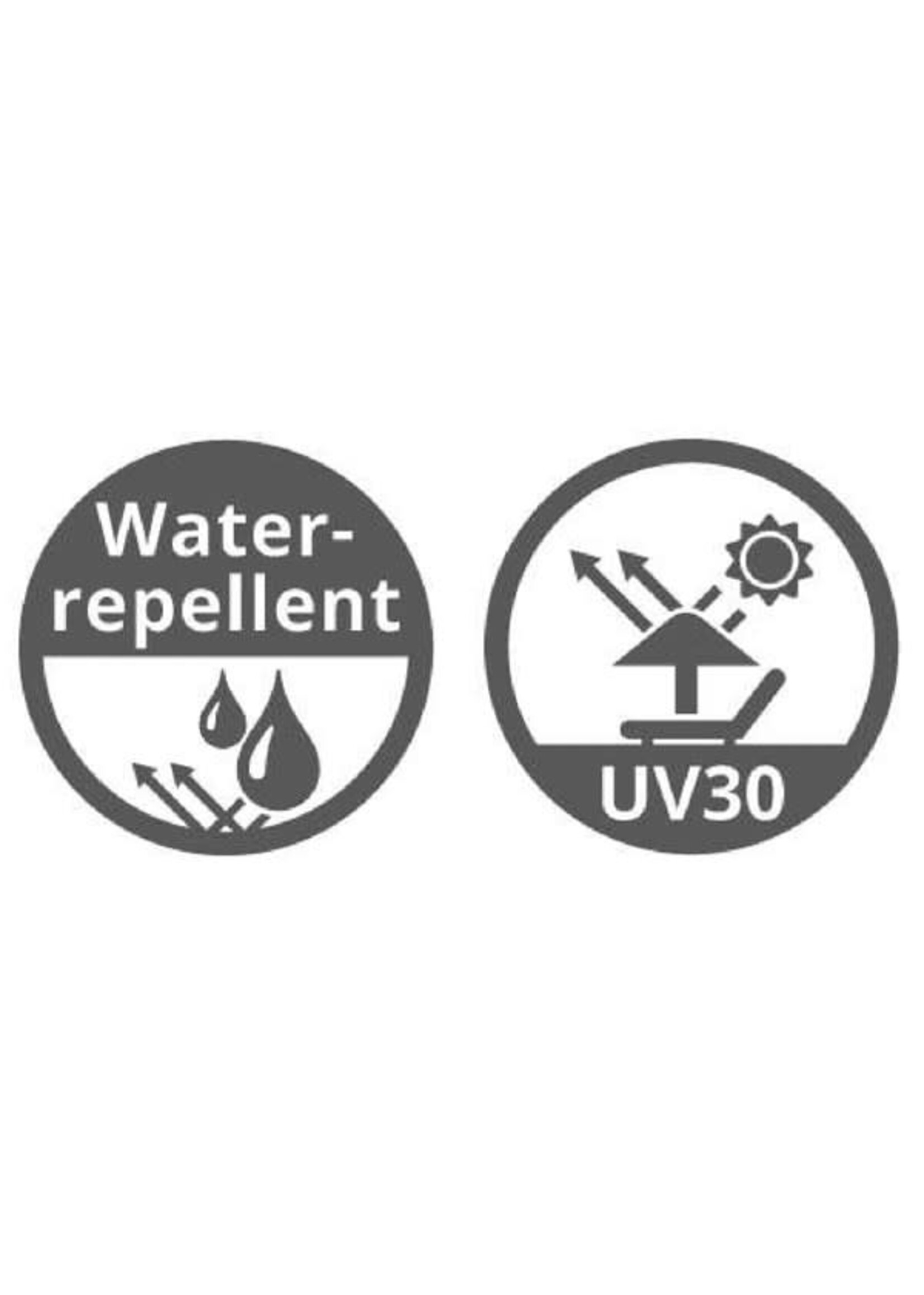 Decoris Stripe Parasol With Tassels Outdoor 3 colour assorted (cost is each) dia 160cm x 190cm High