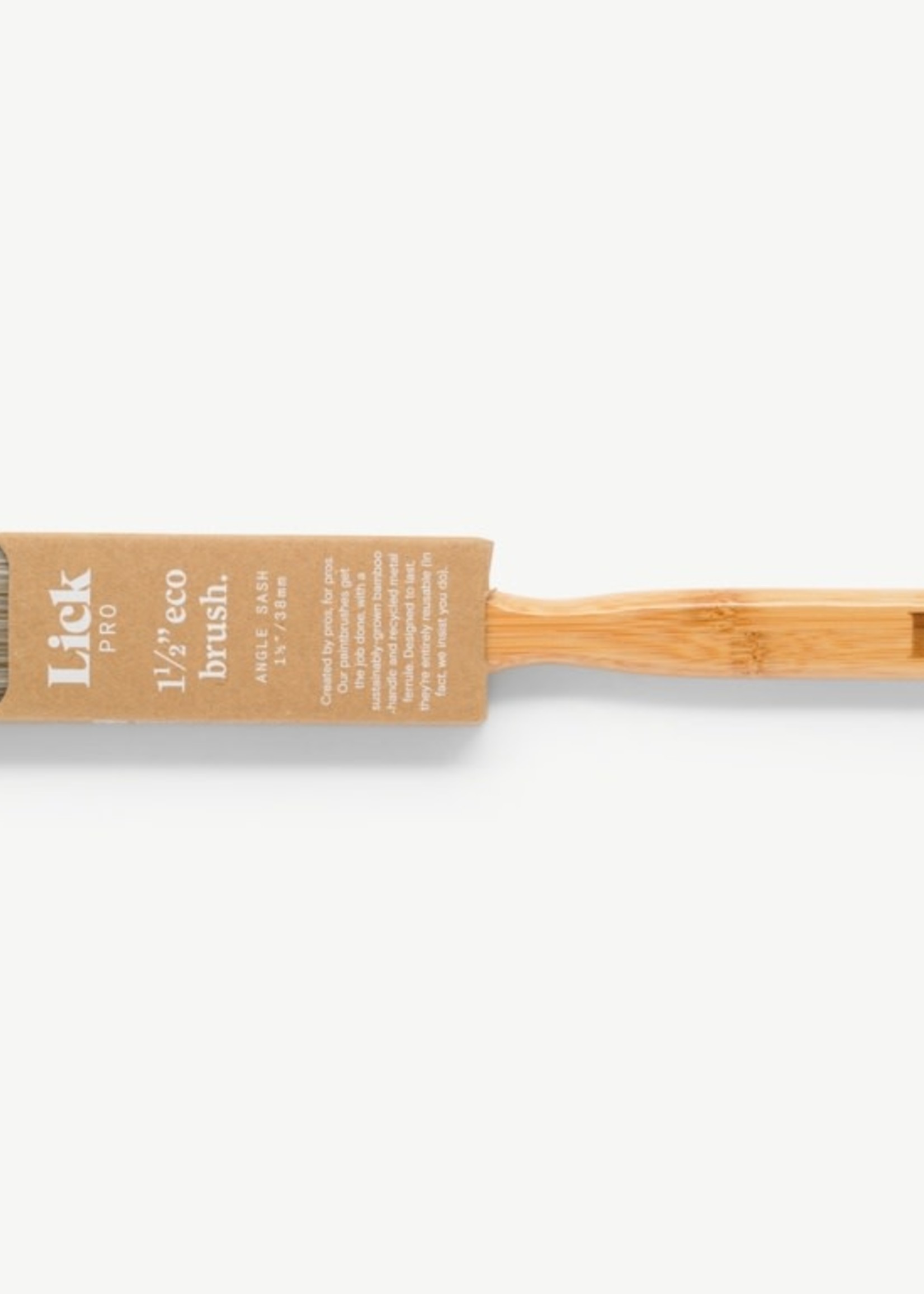 Lick Pro Lick Pro Eco Bamboo Handle Angle Sash Paint Brush 1.5"