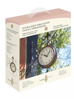 Smart Garden York Station Wall Clock & Thermometer 5.5in