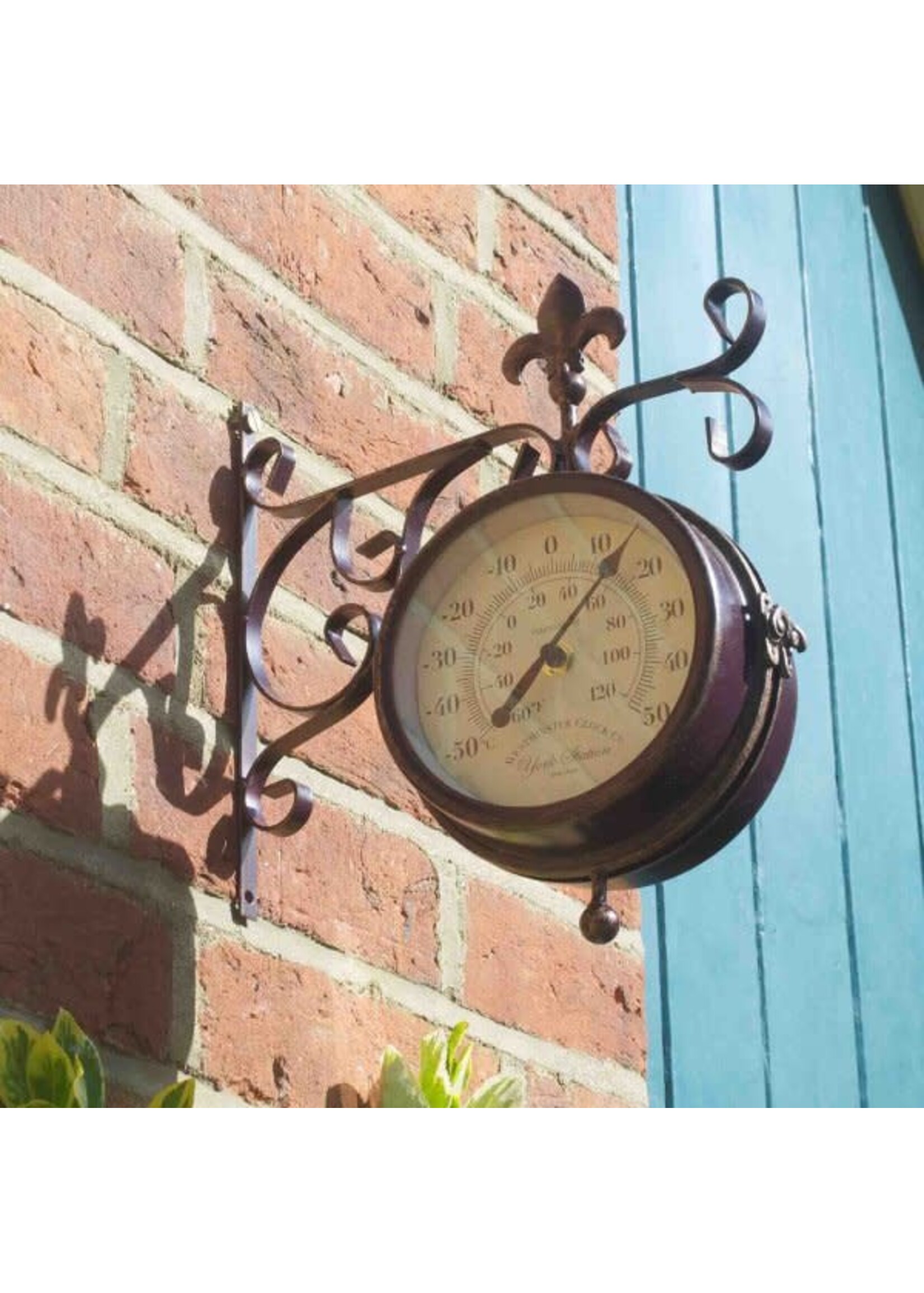 Smart Garden York Station Wall Clock & Thermometer 5.5in