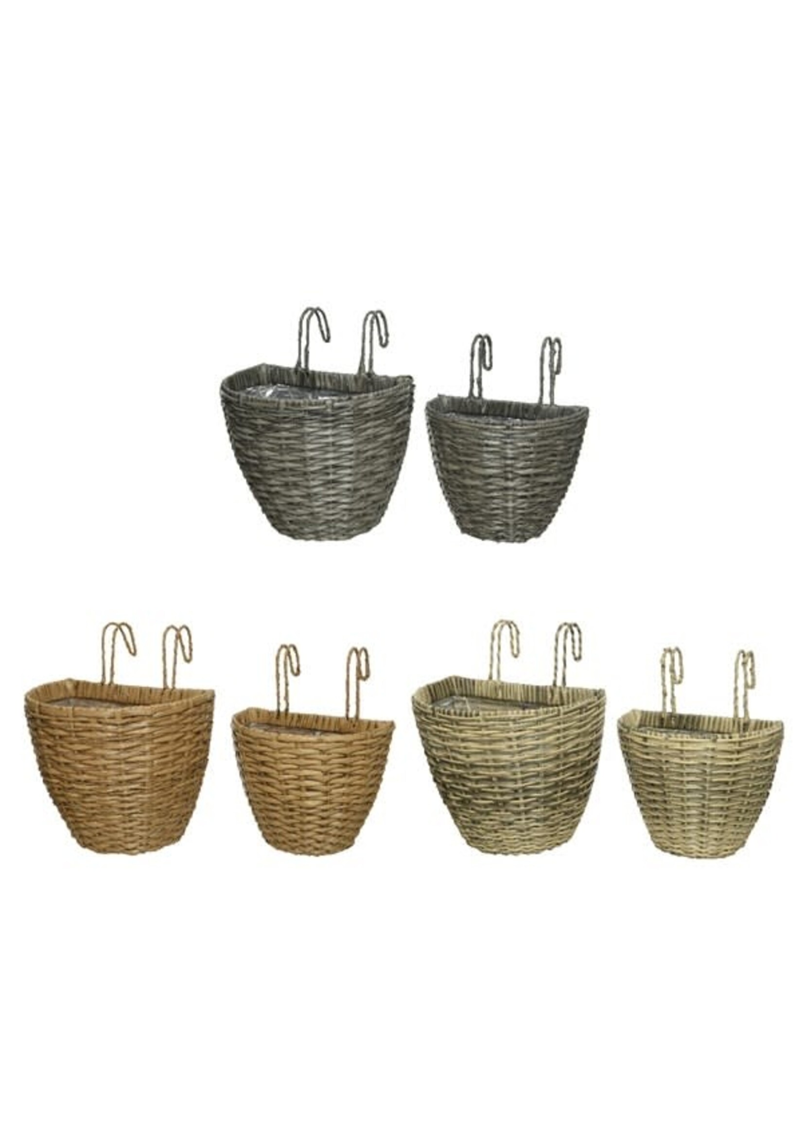 Decoris Small Balcony Outdoor Rattan Hanging Planter