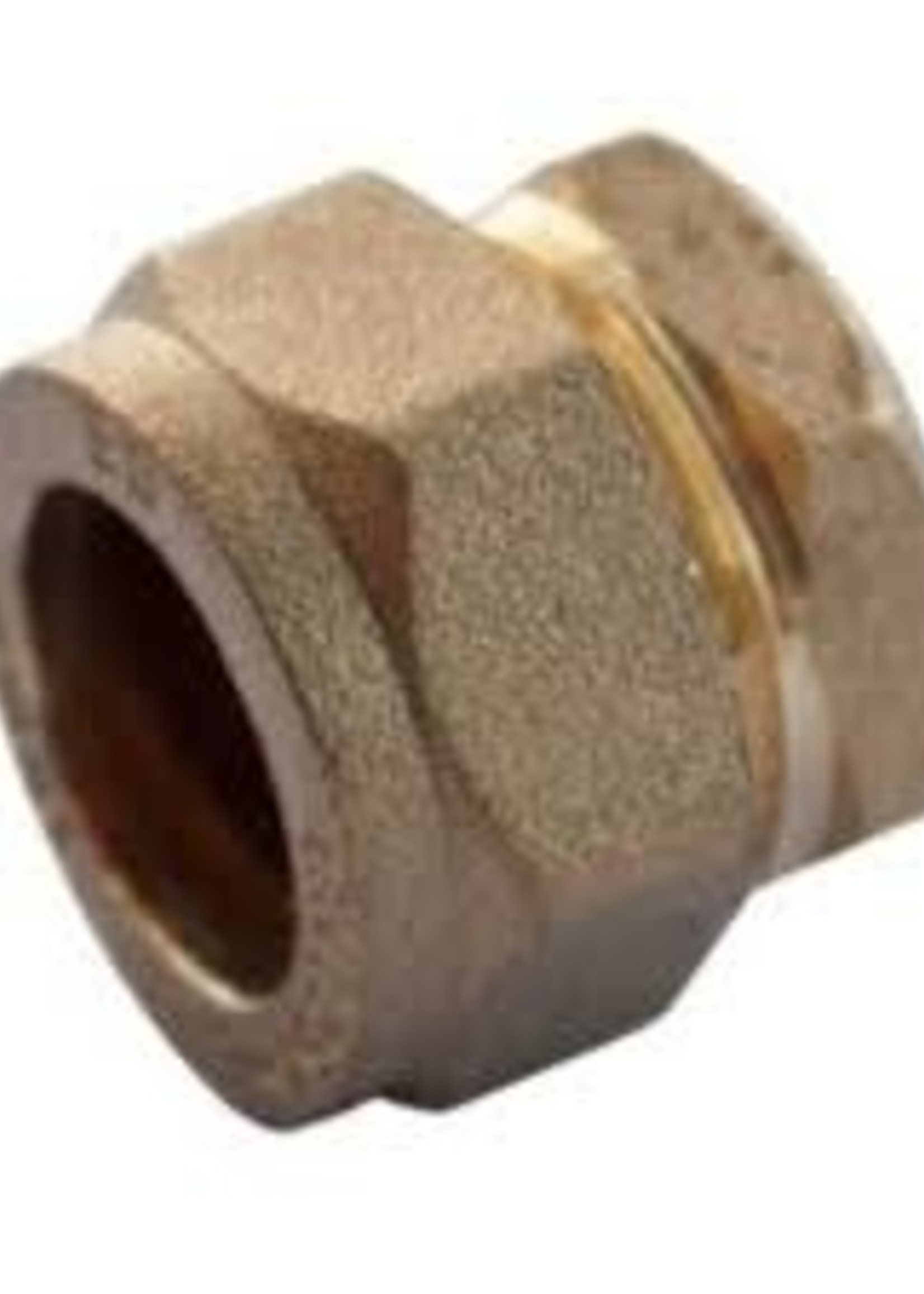 Securplumb WRAS Compression Stop End 22mm Brass