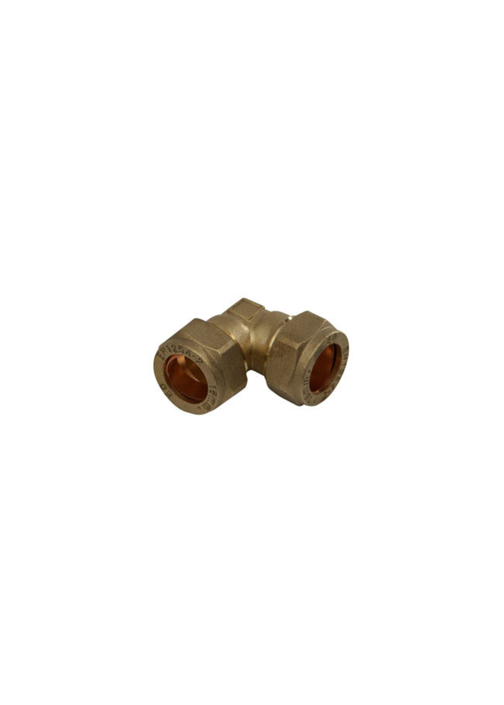 Securplumb WRAS Compression Elbow 22mm Brass