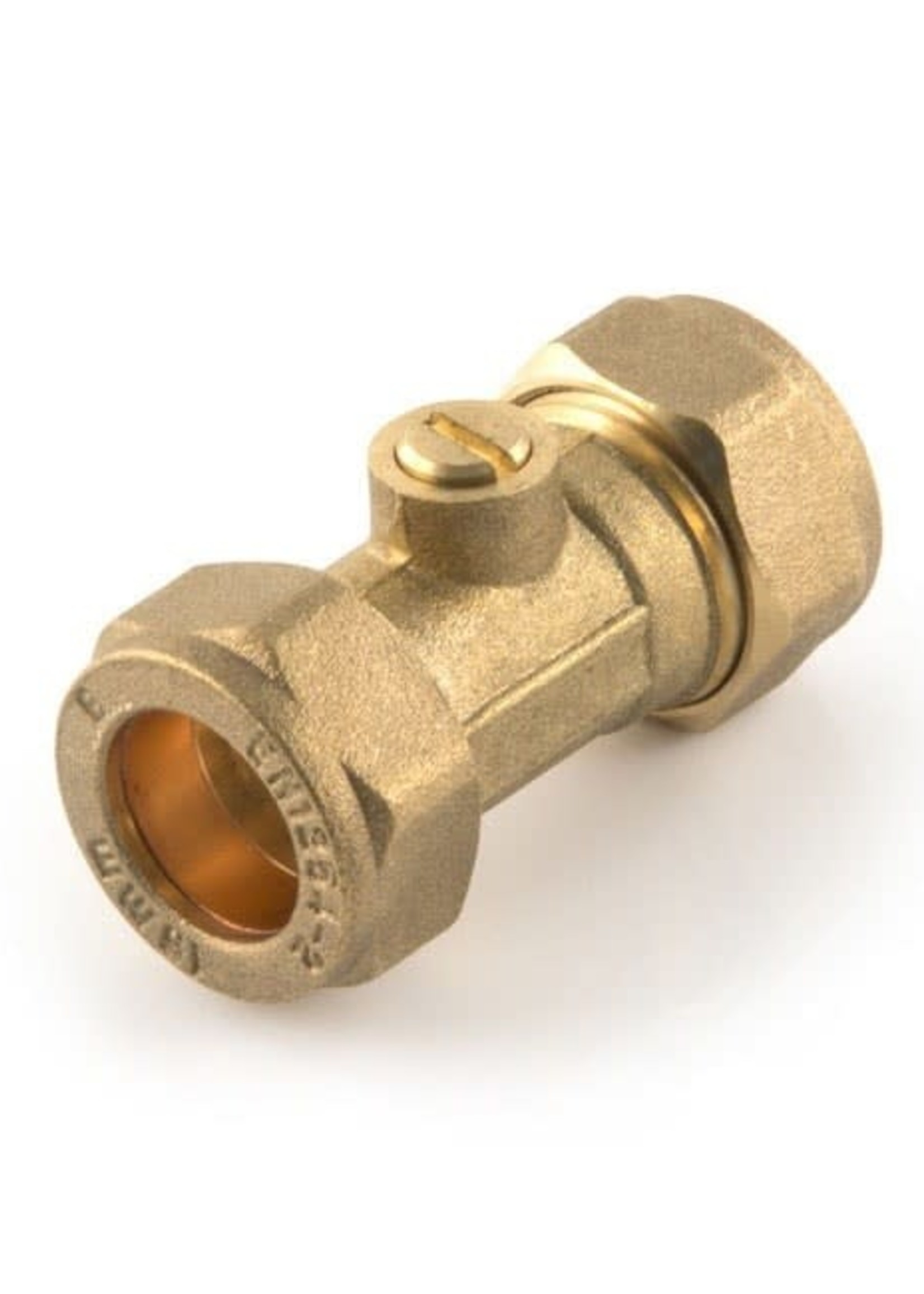 Securplumb Compression Isolating Valve 22mm Brass