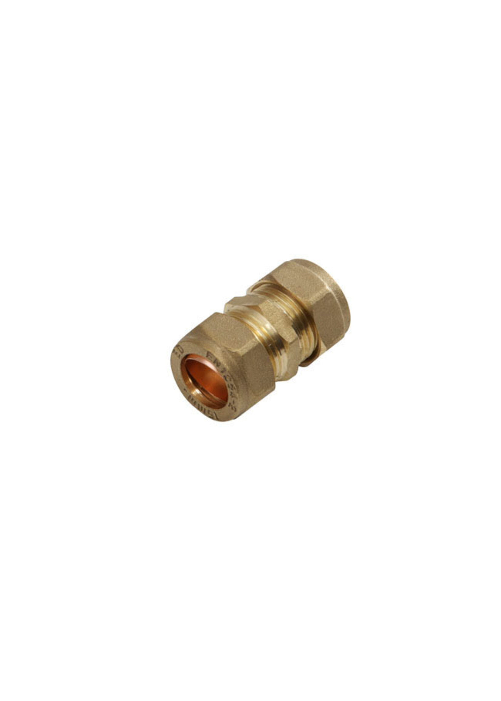 Securplumb WRAS Compression Straight Coupling 15mm Brass