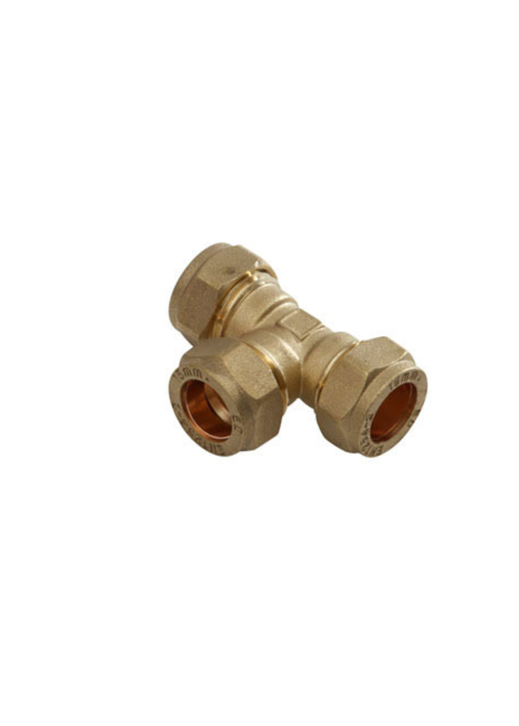 Securplumb WRAS Compression Tee 15mm Brass