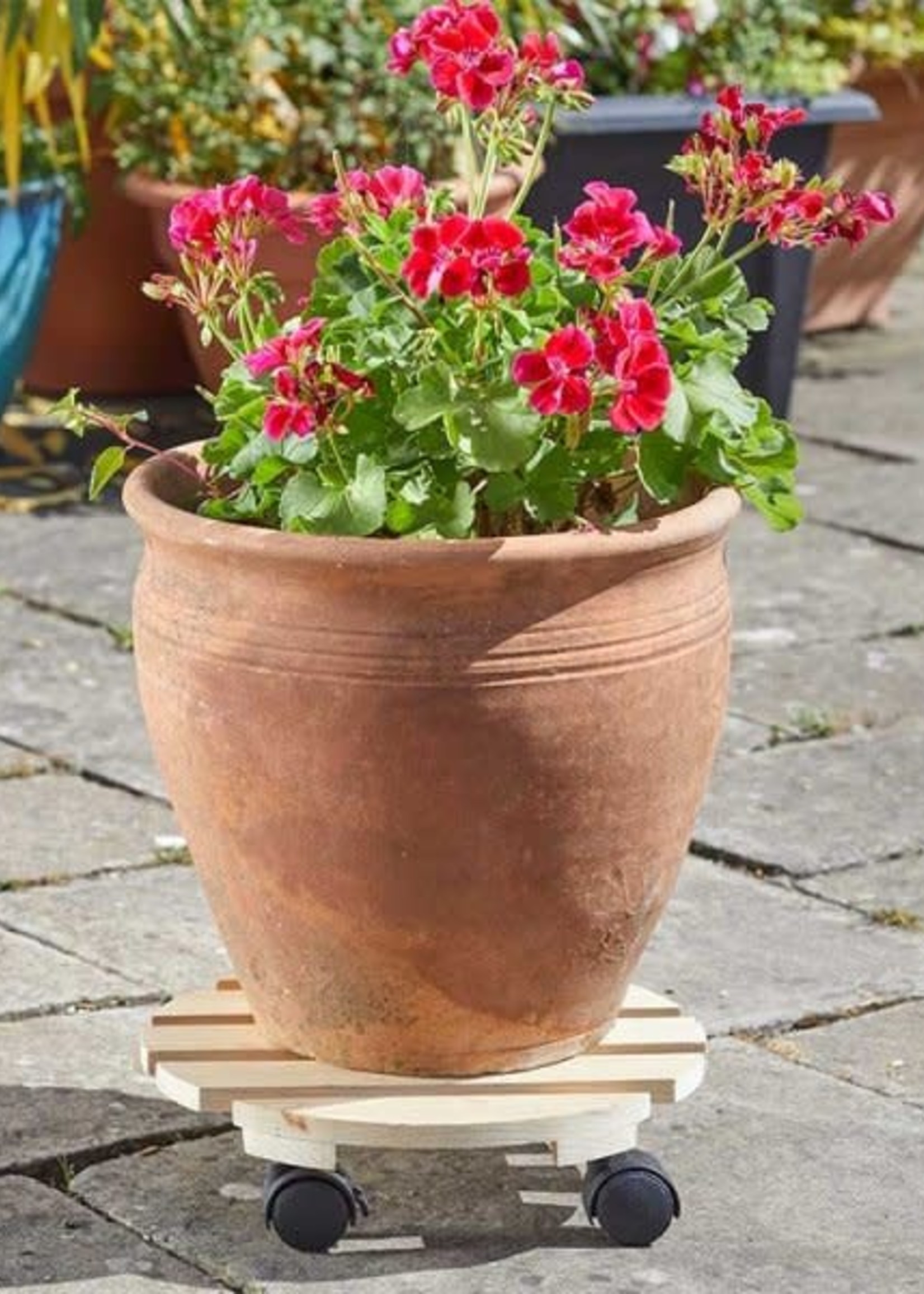 Smart Garden Pot Caddy, Natural 30cm Wooden