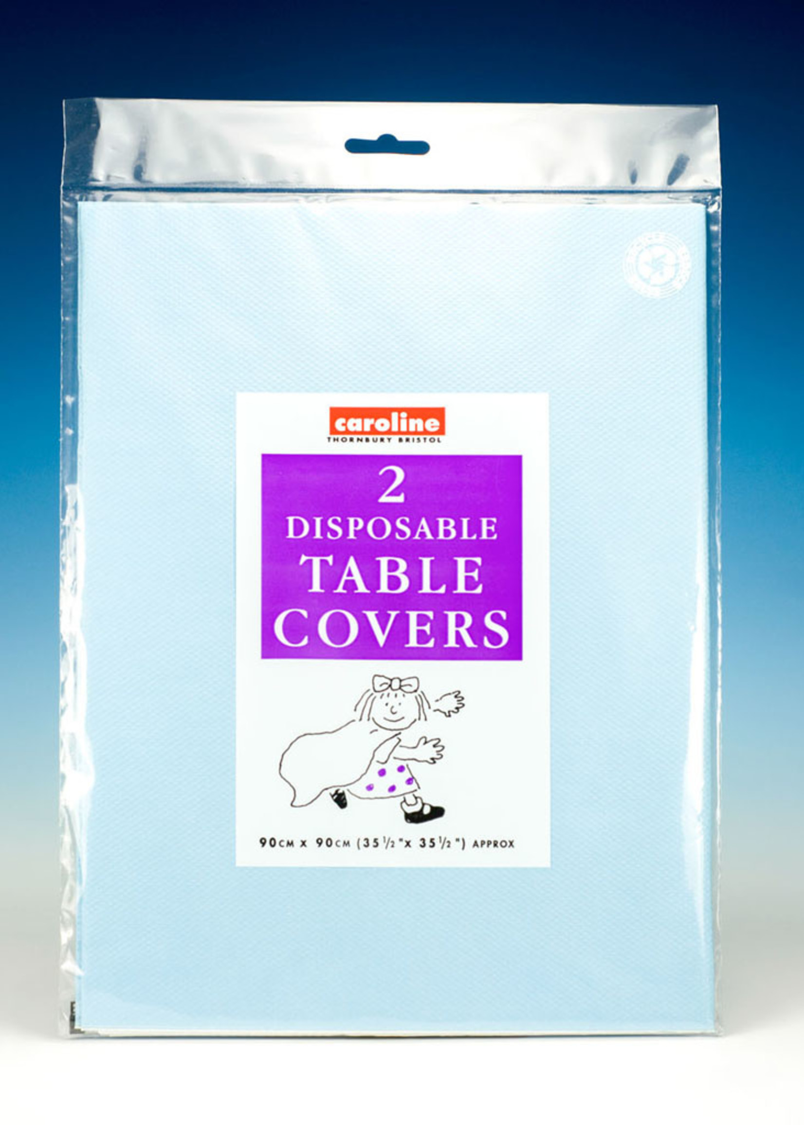 Caroline Paper Tablecovers 90cm Light Blue