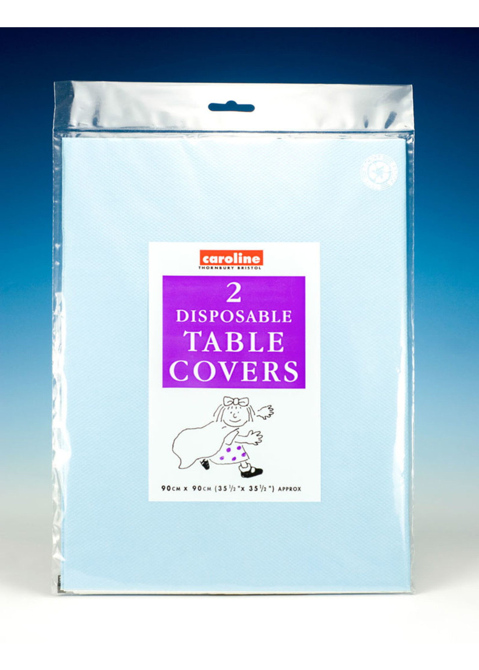 Caroline Paper Tablecovers 90cm Light Blue