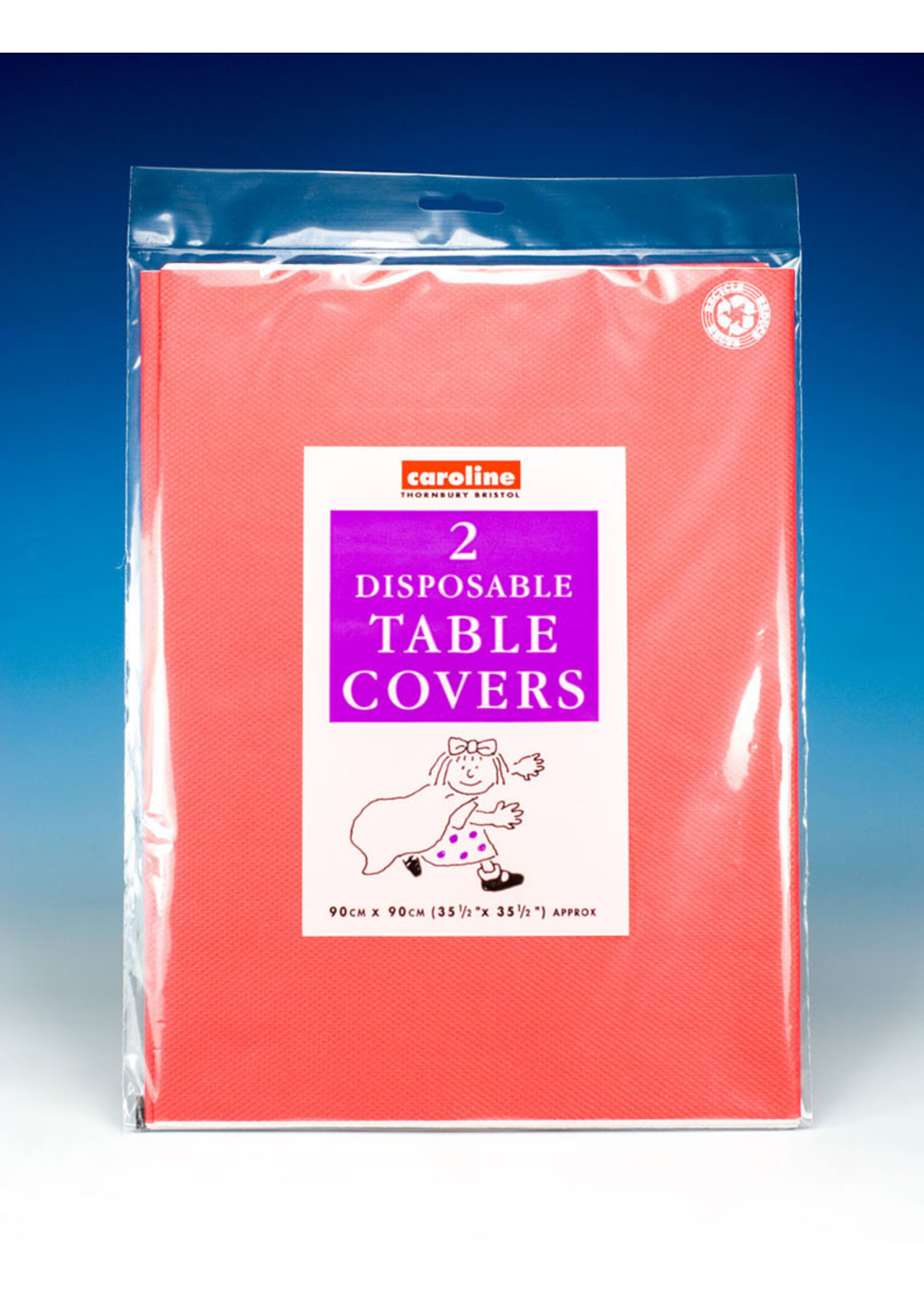 Caroline Square Paper Tablecovers 90cm Red