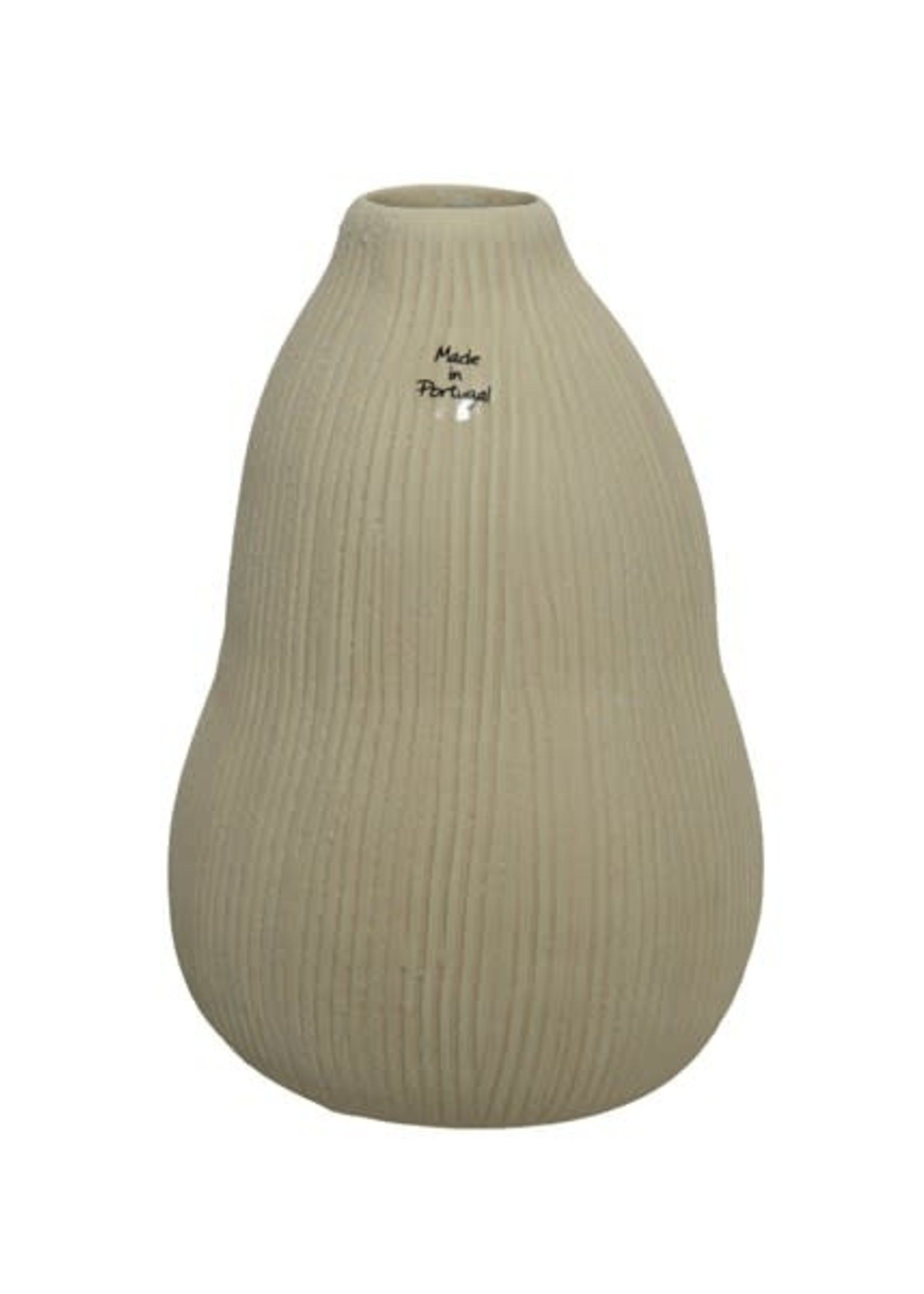 Decoris Earthenware Vase 20cm Cream