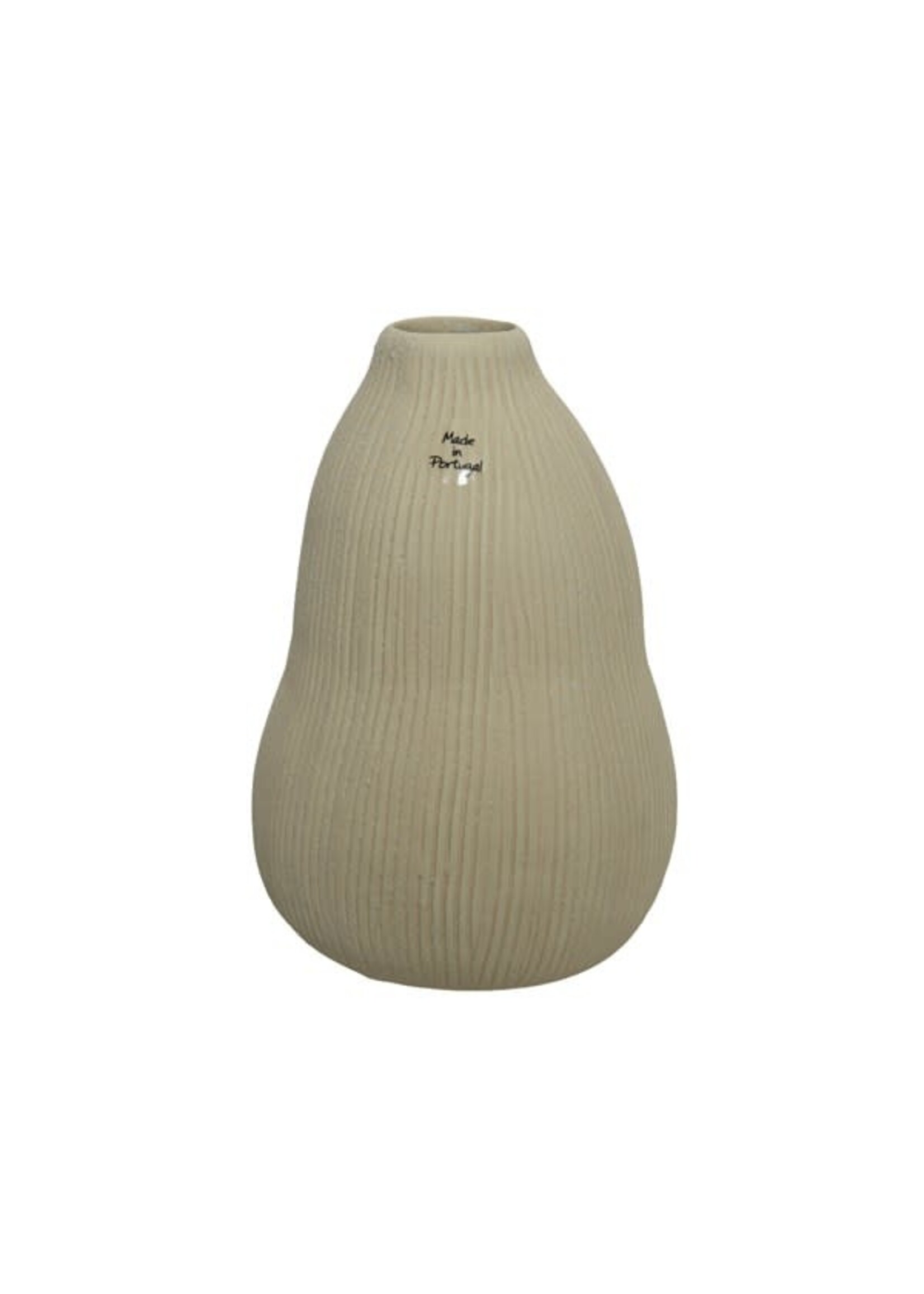 Decoris Earthenware Vase 20cm Cream