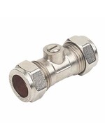 Securplumb Compression Isolating Valve Chrome (Dia)15mm