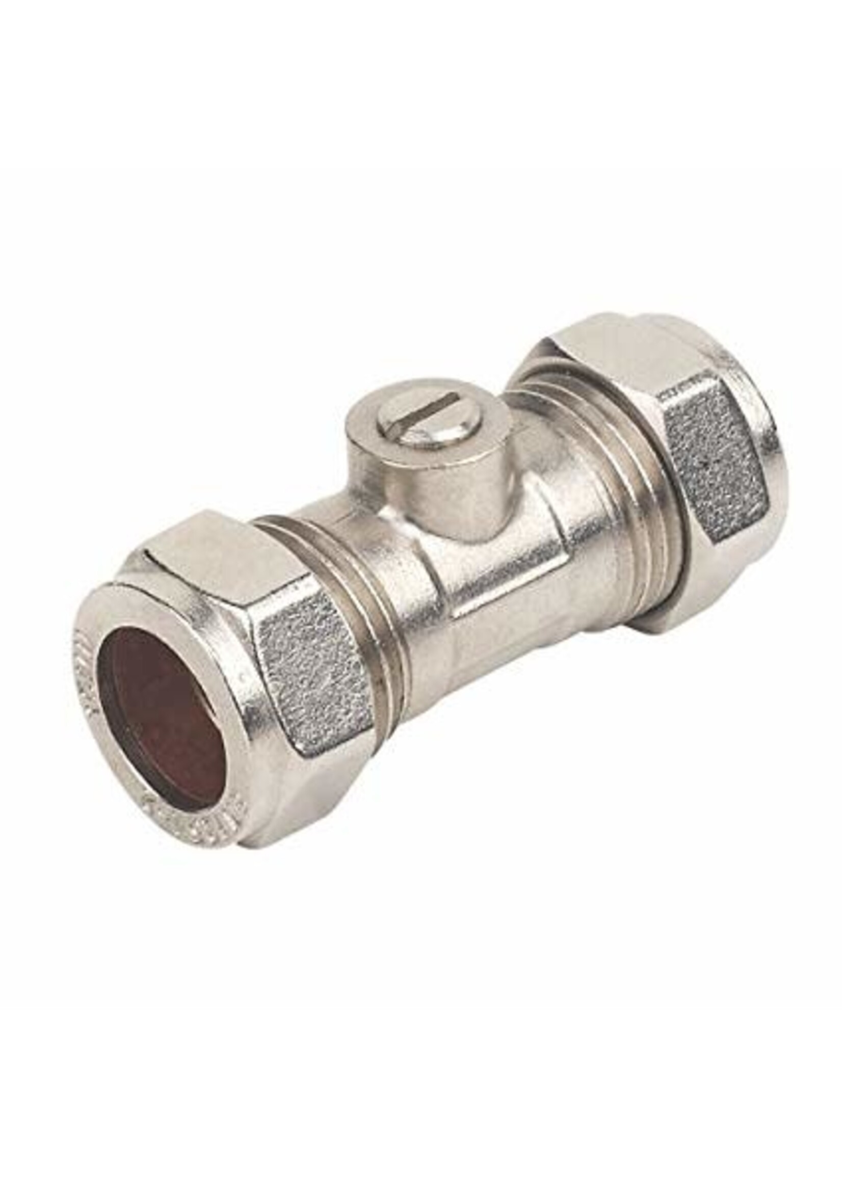 Securplumb Compression Isolating Valve Chrome (Dia)15mm