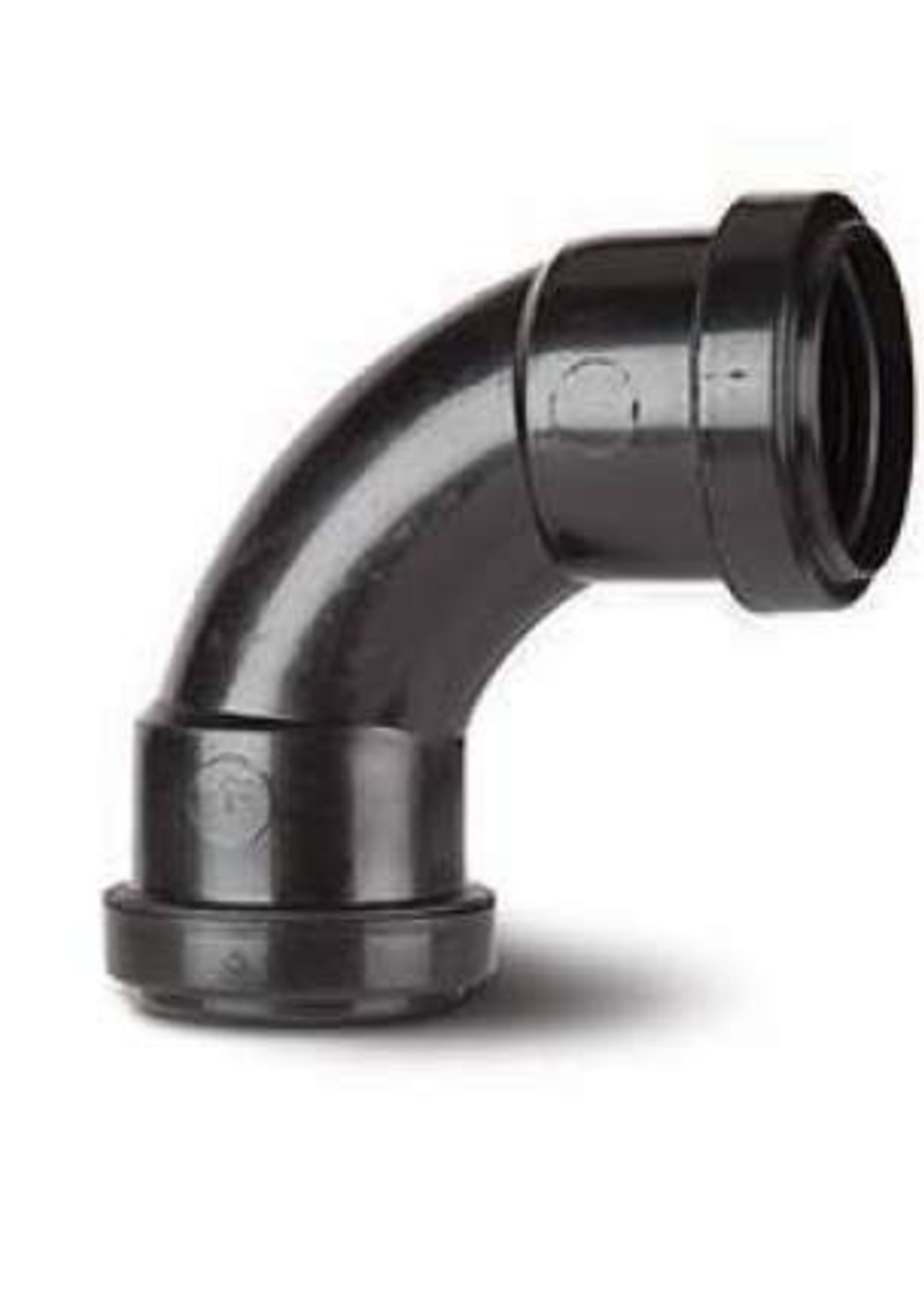 Polypipe Push Fit 91.25° Swept Bend 40mm Black