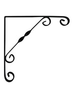 A Perry & Co Ltd Ornamental Scroll Shelf Bracket 6" x 6" Black