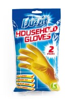 Duzzit Duzzit Latex Household Gloves Pack 2 Large