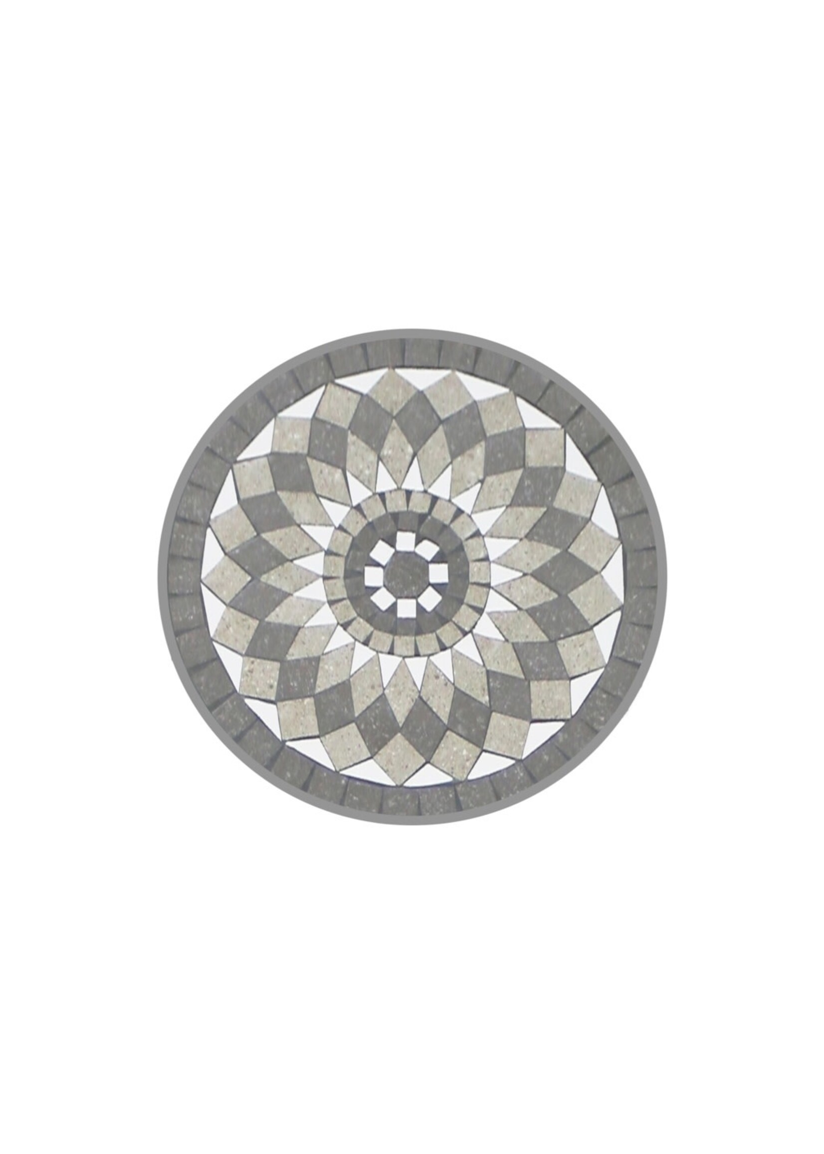 SupaGarden MIXED Ceramic Bistro Set - Ash Table & White Stone Chairs