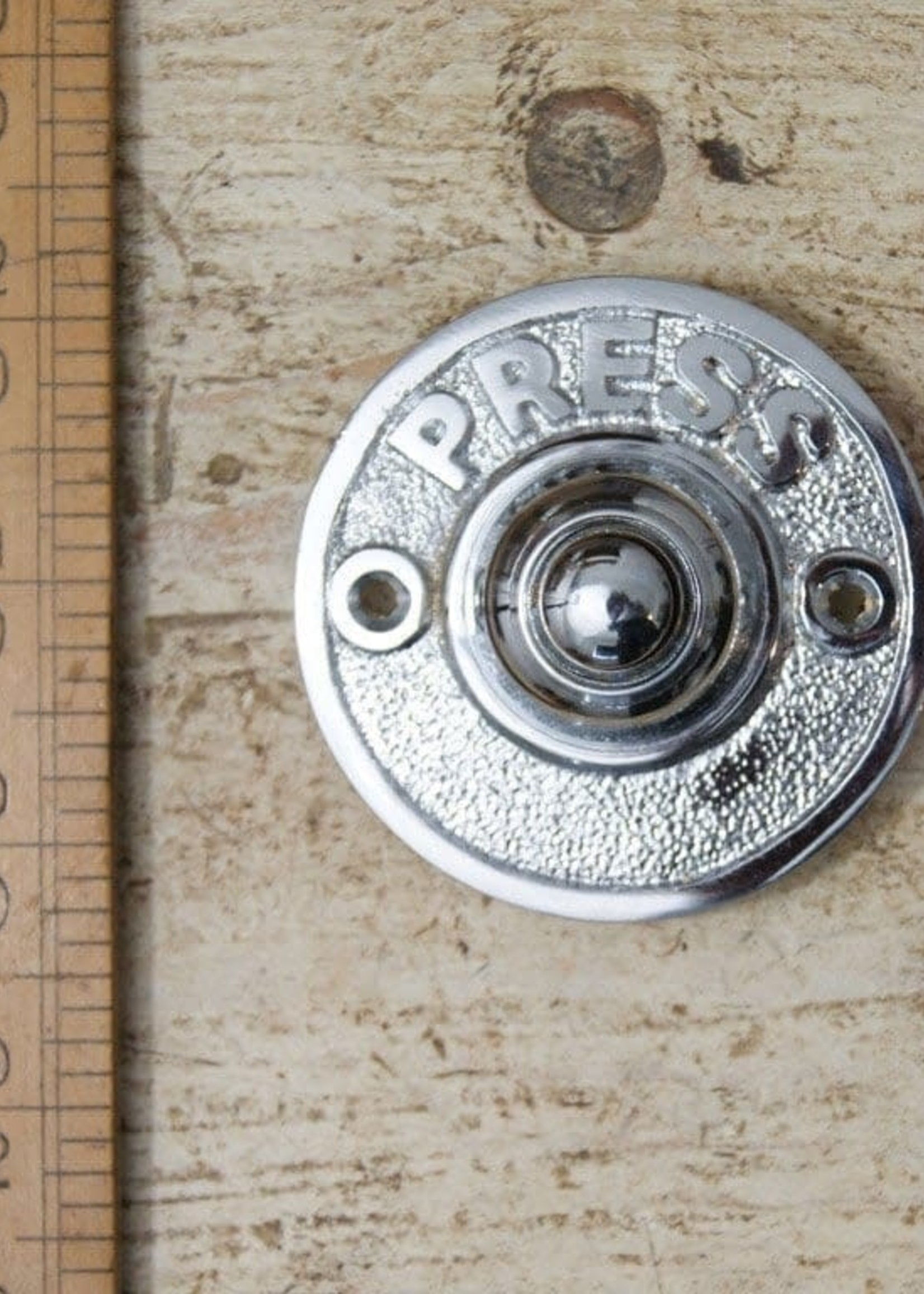 ‘Press’ Round Bell Push Chrome