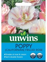 Unwins Poppy- (Californian) Frilled Rose