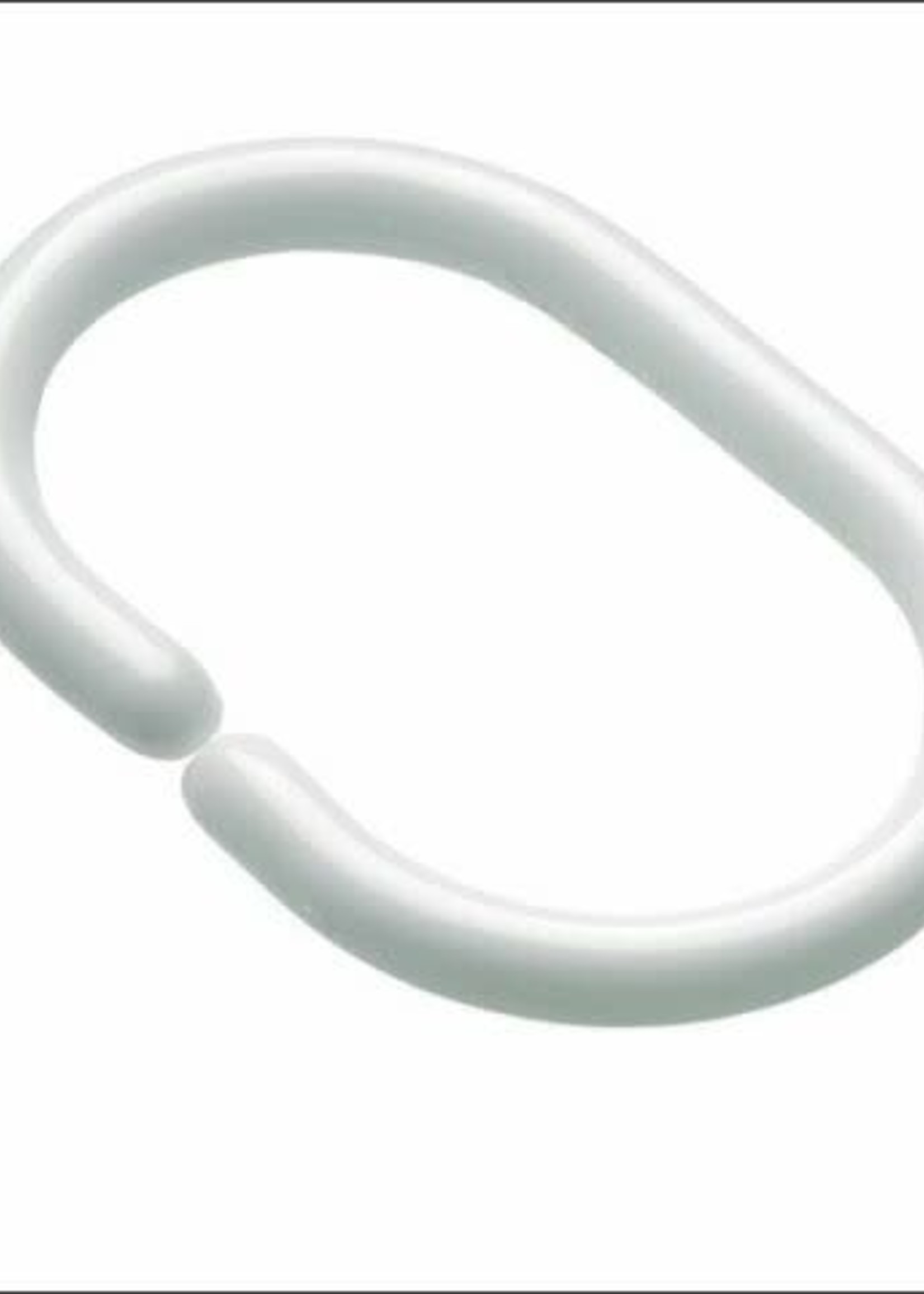 Croydex Croydex Shower Curtain 'C’ Rings - White