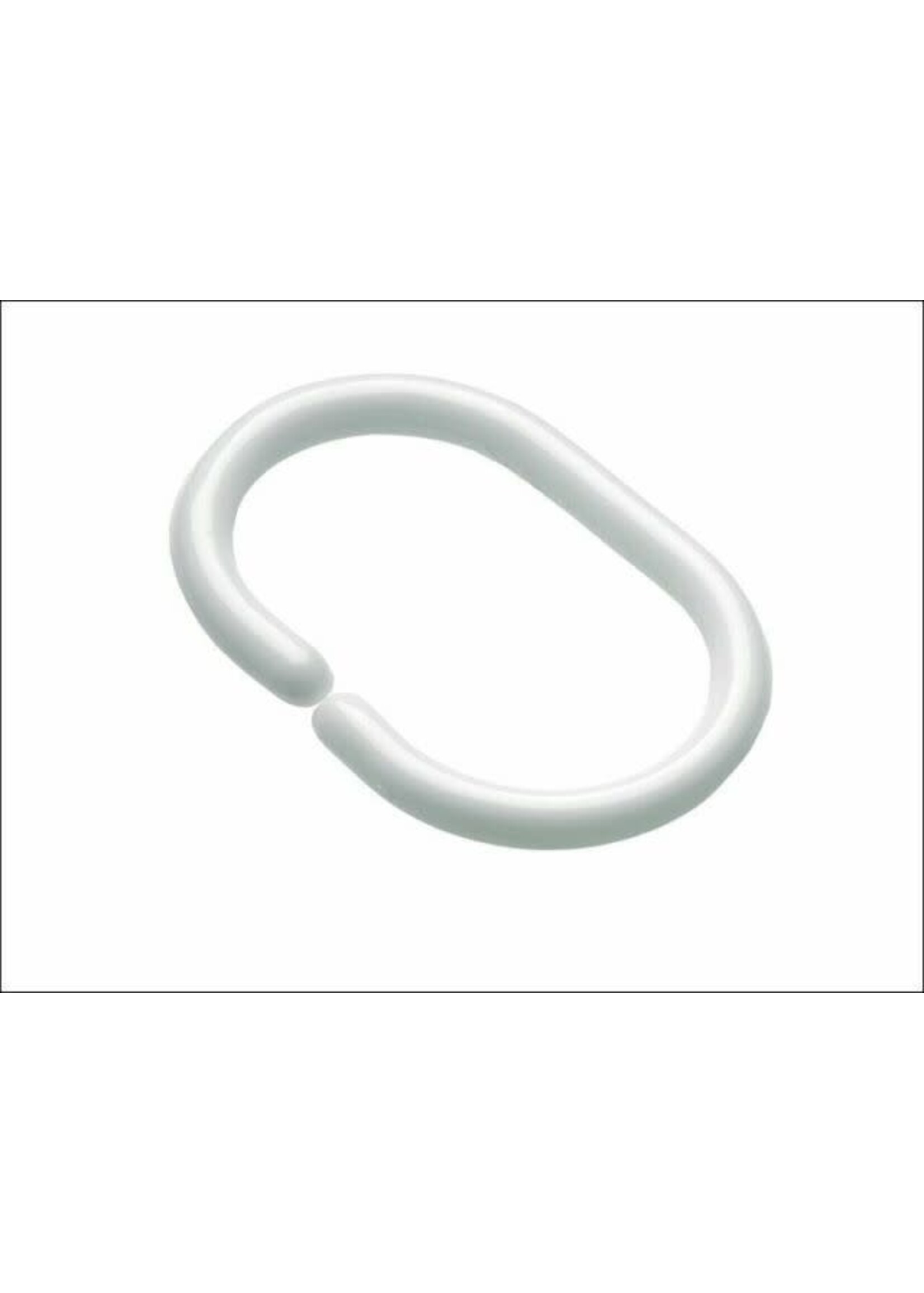 Croydex Croydex Shower Curtain 'C’ Rings White 12 Pack