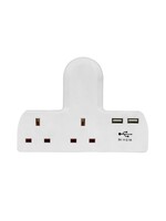Securlec Securlec T-Shape 2 Way Adaptor With 2 USBs