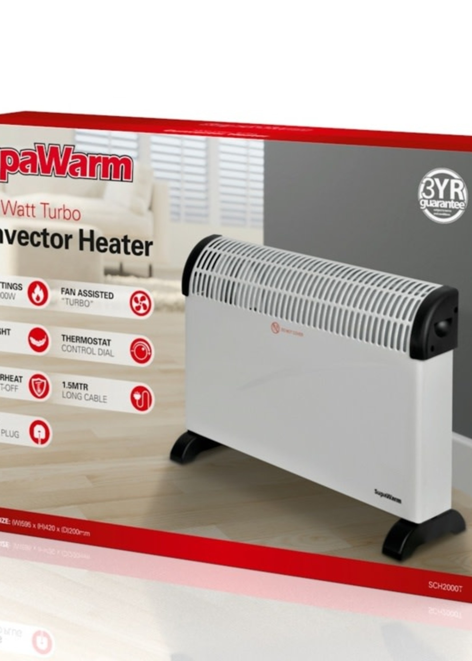 SupaWarm SupaWarm Turbo Convector Heater 2000w