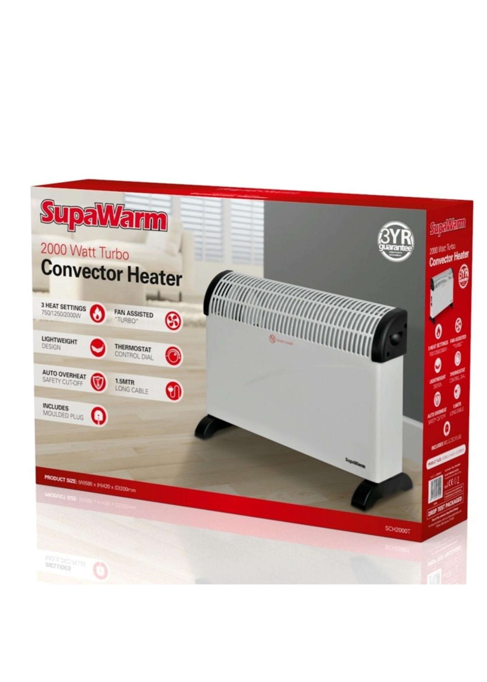 SupaWarm SupaWarm Turbo Convector Heater 2000w