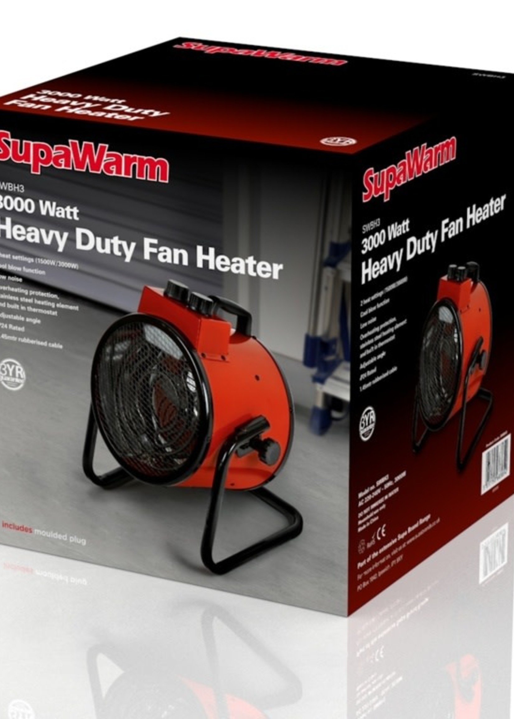 SupaWarm SupaWarm Heavy Duty Fan Heater 3000w