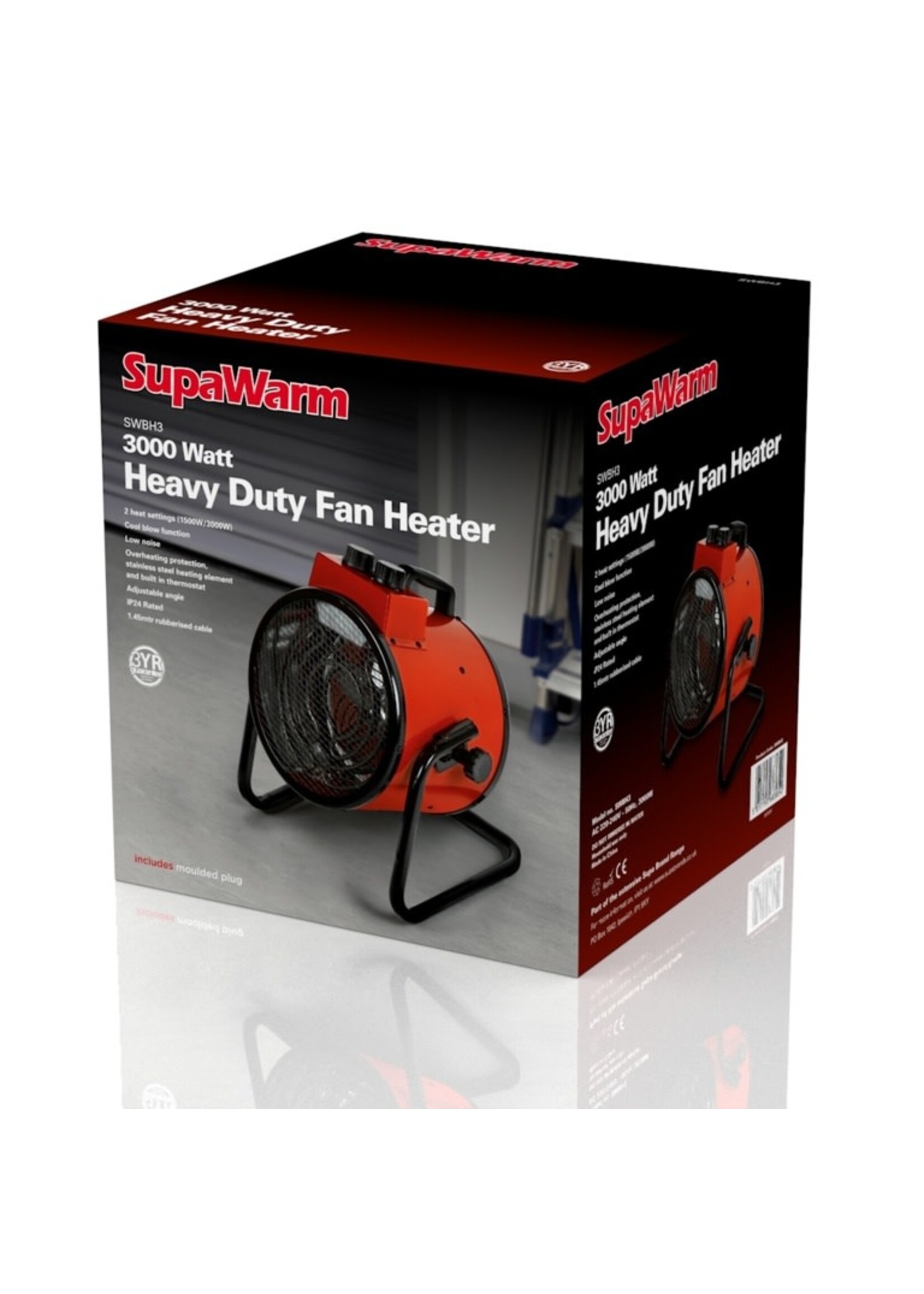 SupaWarm SupaWarm Heavy Duty Fan Heater 3000w