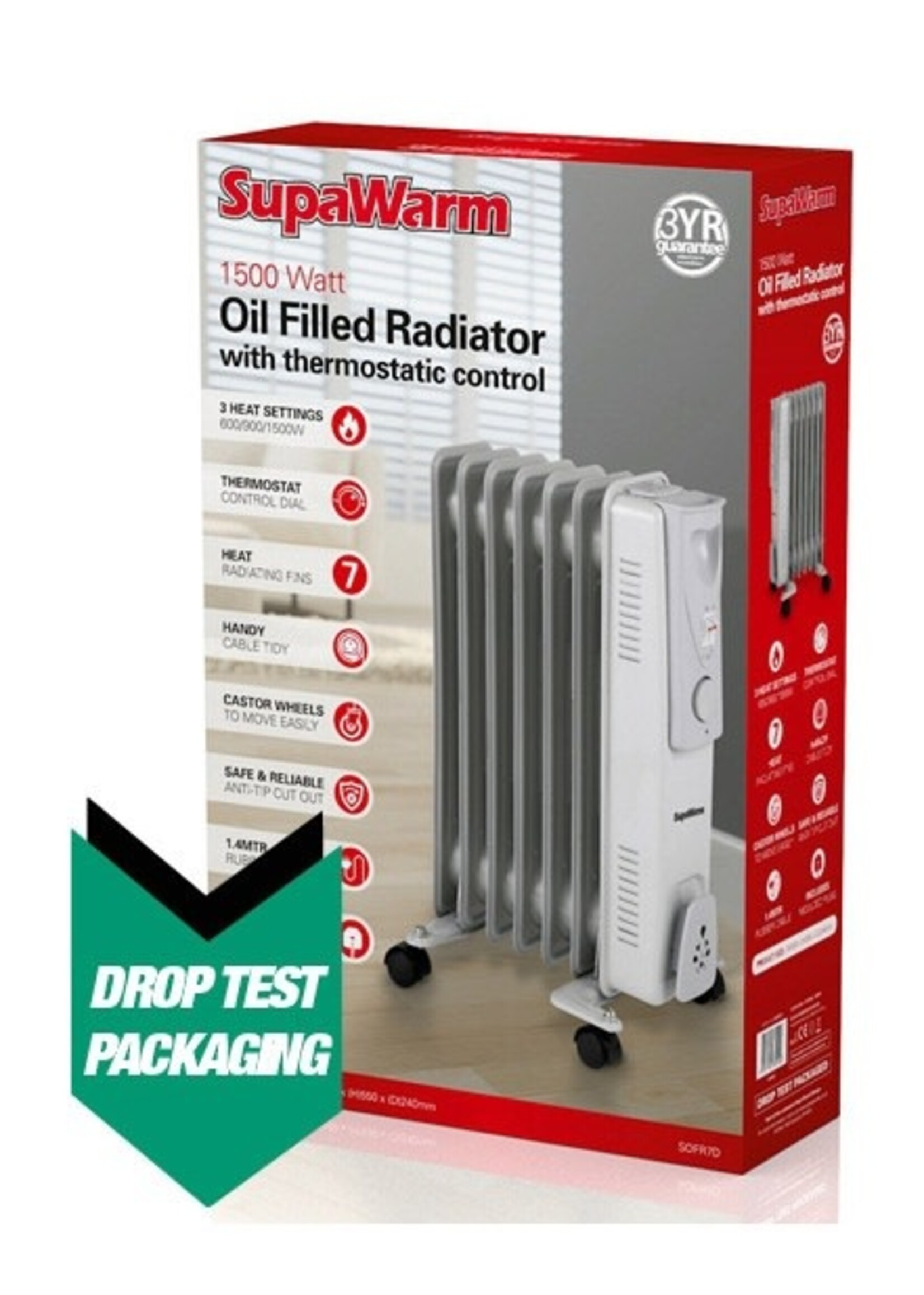SupaWarm SupaWarm Oil Filled Radiator 1500w