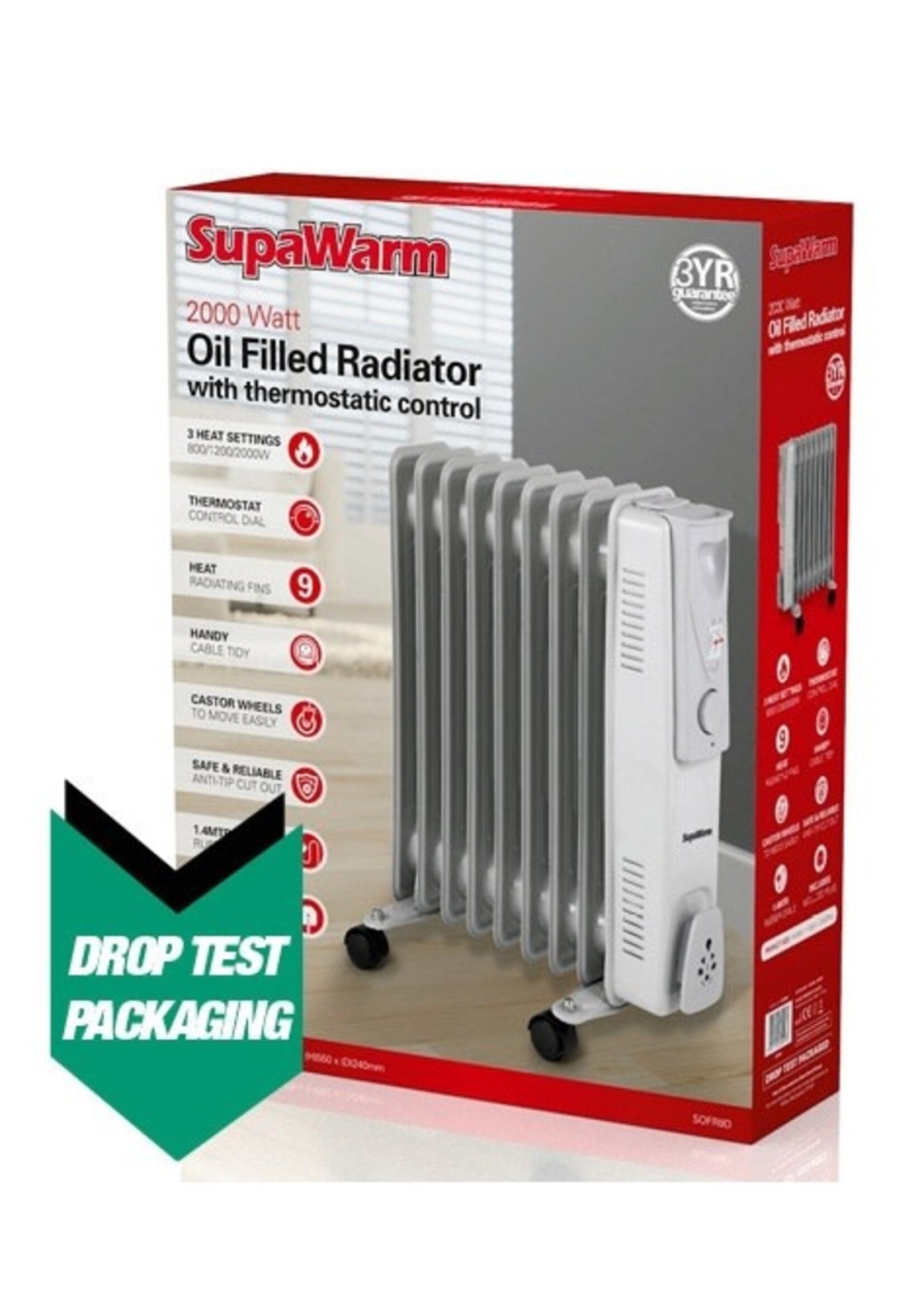 SupaWarm SupaWarm Oil Filled Radiator 2000w