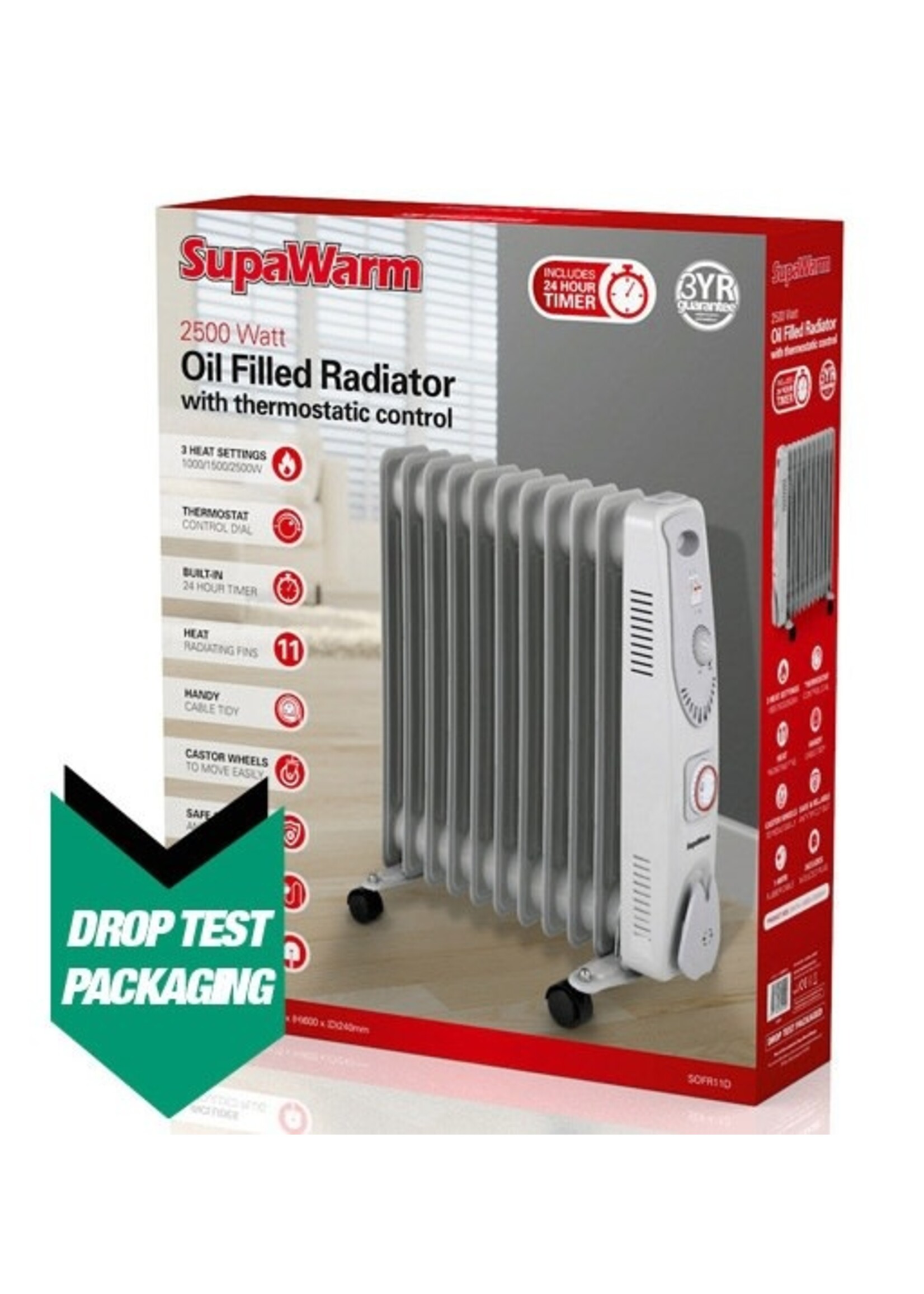 SupaWarm SupaWarm Oil Filled Radiator 2500w