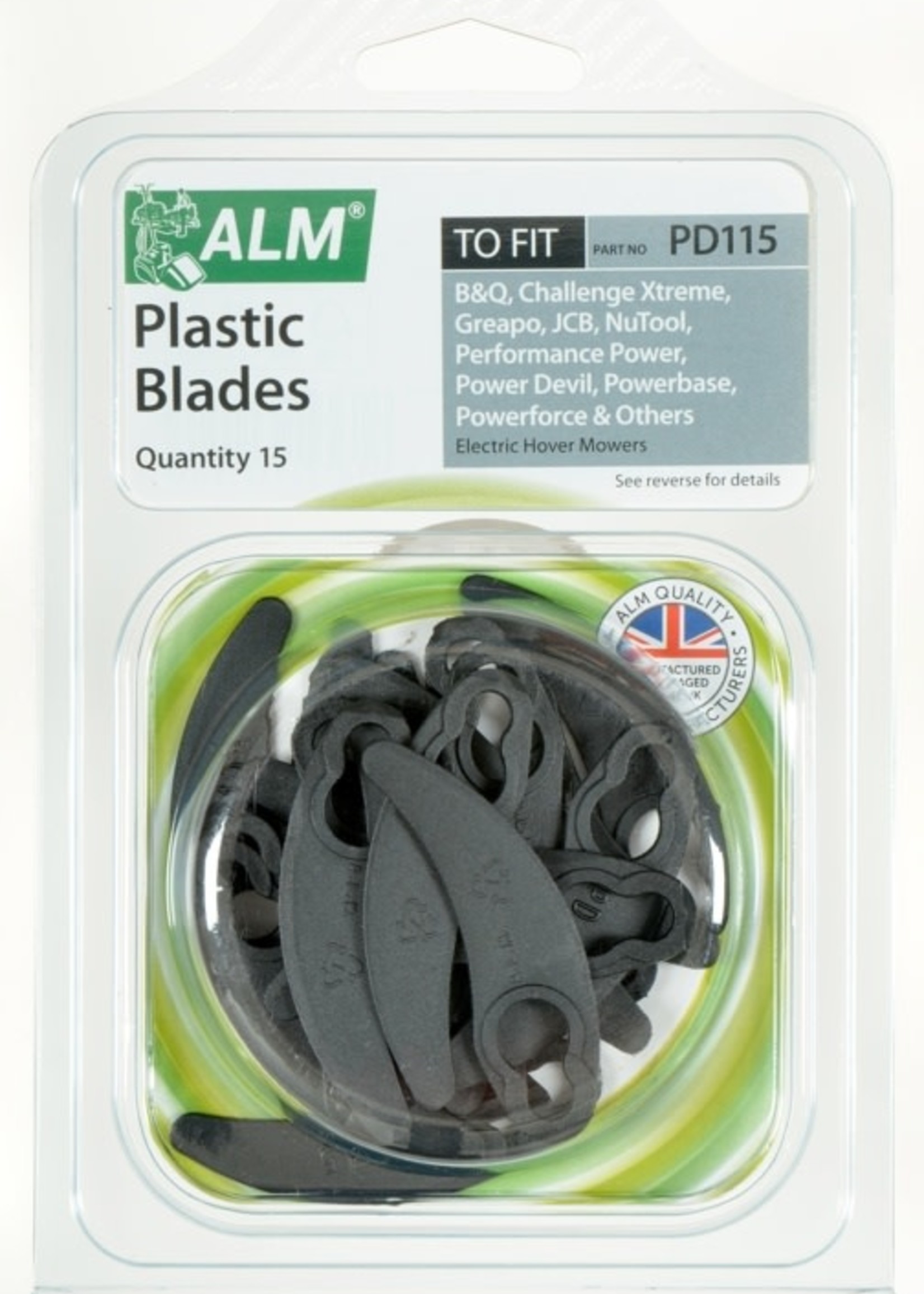 ALM LAWNMOWER SPARES ALM Plastic Blades Pack of 15 PD115