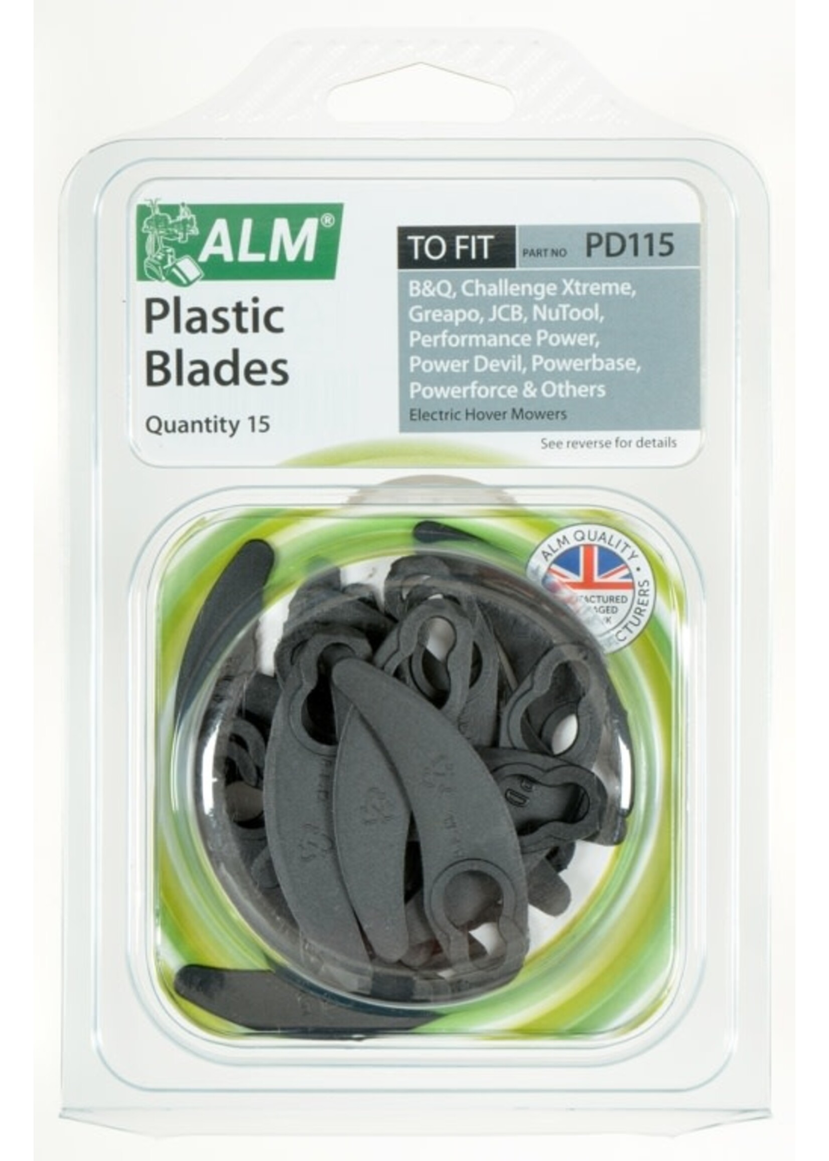 ALM LAWNMOWER SPARES ALM Plastic Blades Pack of 15 PD115