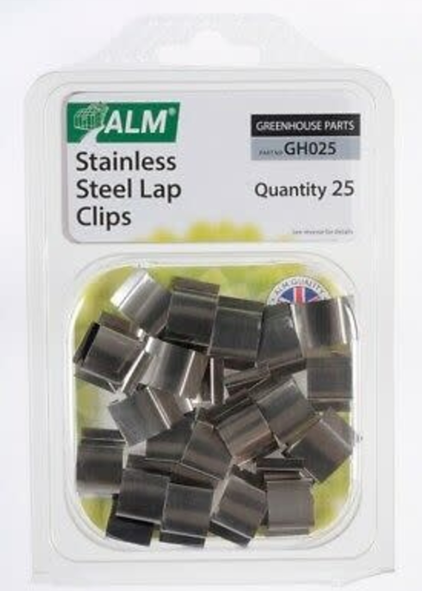 ALM LAWNMOWER SPARES ALM Sprung Glazing Lap Clips Stainless Steel GH025