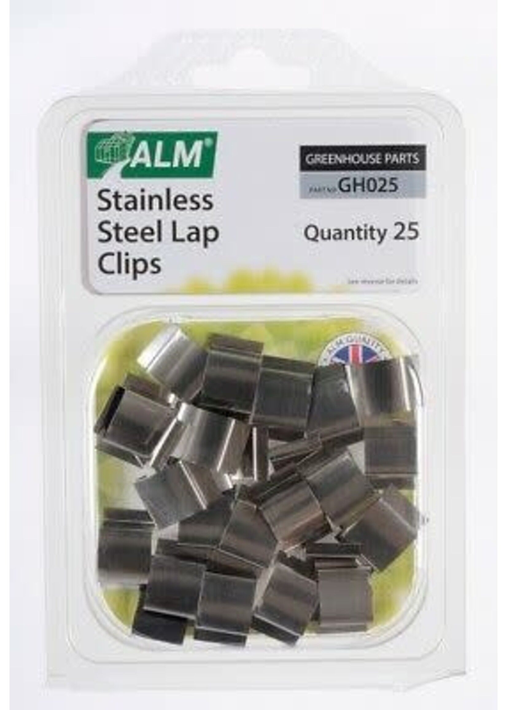 ALM LAWNMOWER SPARES ALM Sprung Glazing Lap Clips Stainless Steel GH025