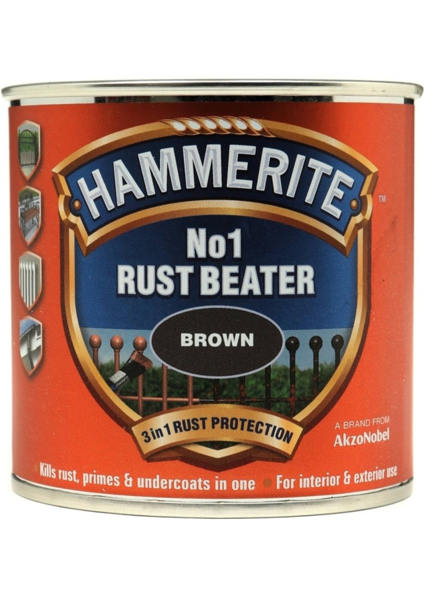 Hammerite (Akzo Nobel) Hammerite Dark Brown 250ml No1 Rust Beater