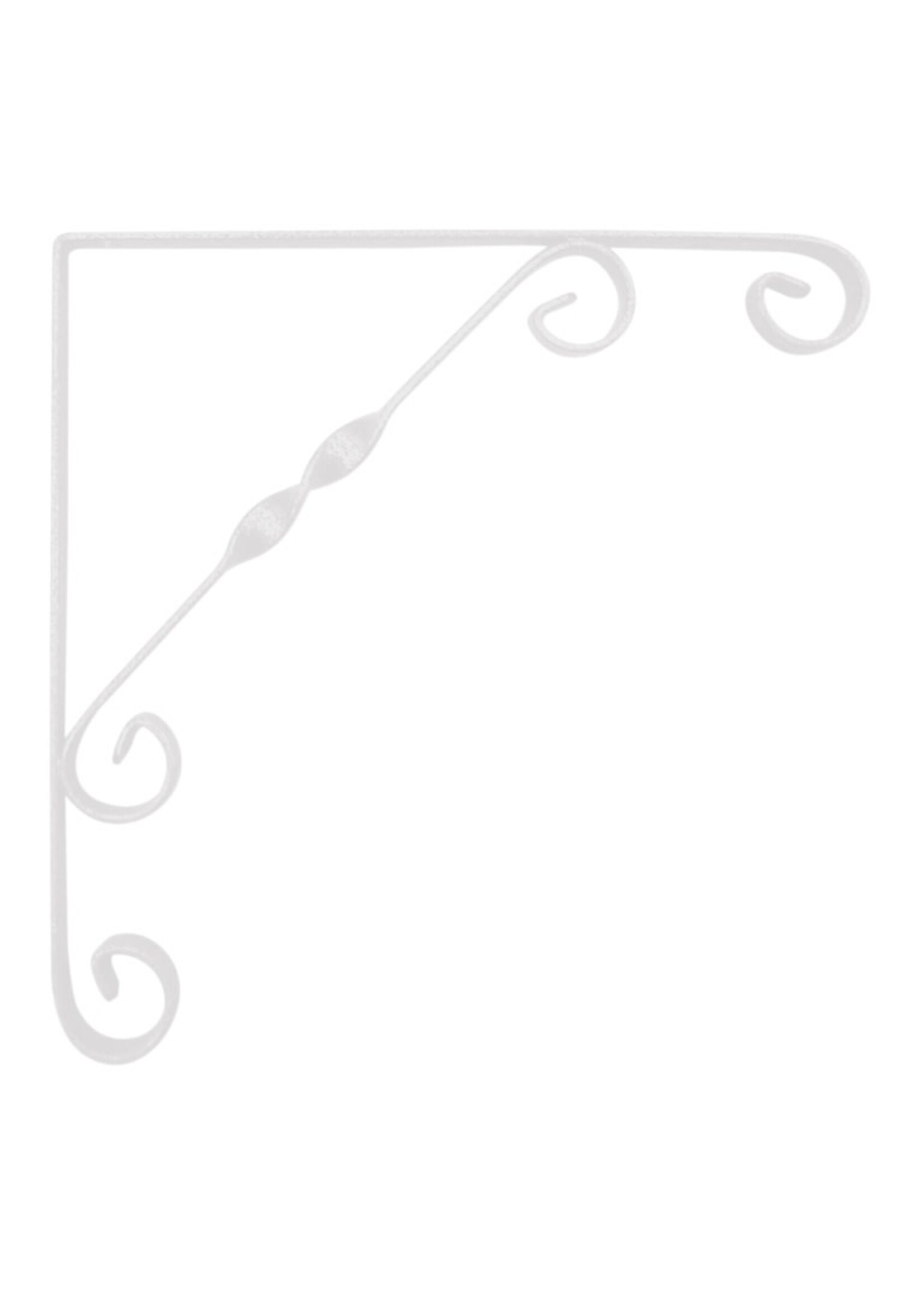 A Perry & Co Ltd Ornamental Scroll Shelf bracket 10" x 10" white