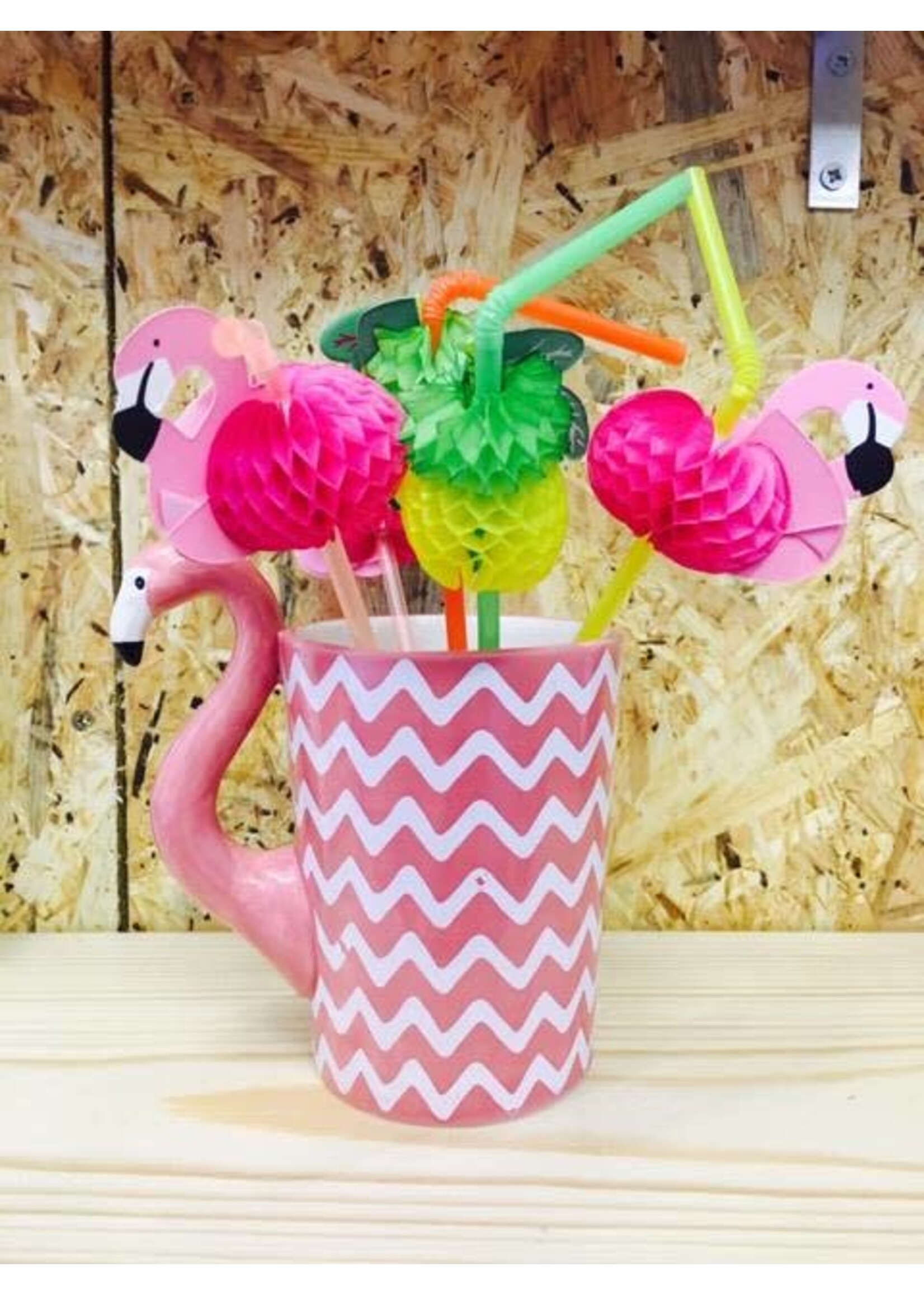 Decoris Pineapple or Flamingo Honeycomb Straws price is for one set