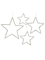 Decoris Glitter Star 4 Set Champagne Gold