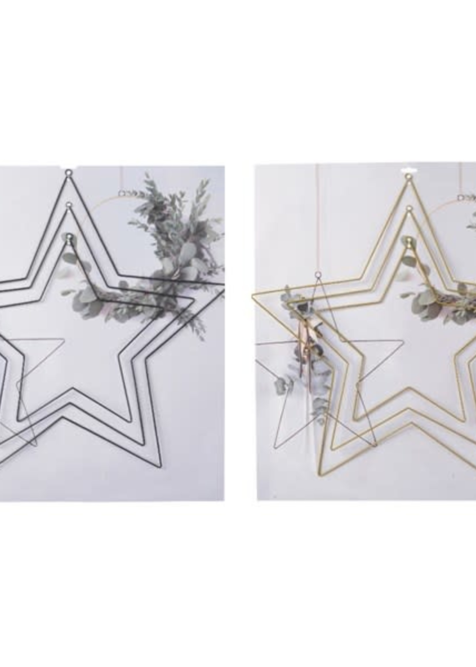 Decoris Iron Star Set 3 Black or Gold (price is for one pack)