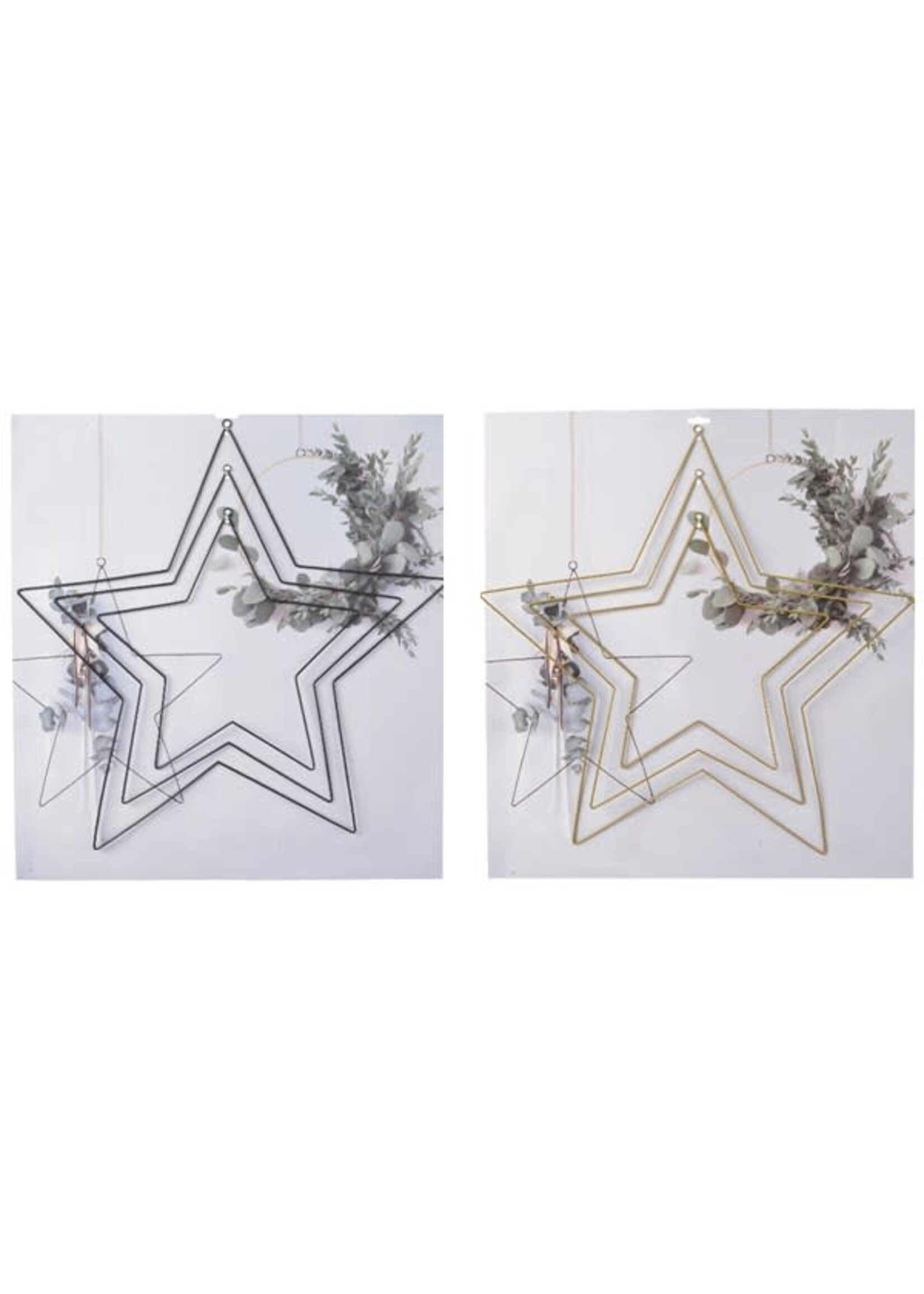 Decoris Iron Star Set 3 Black or Gold (price is for one pack)